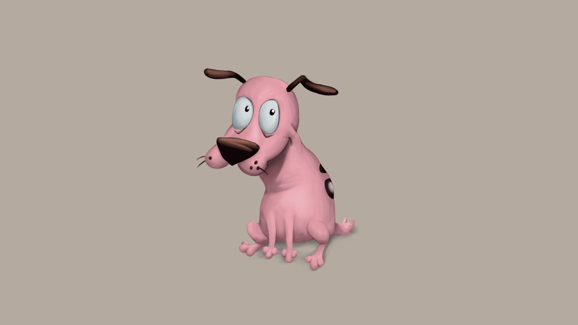 110206 download wallpaper minimalism, vector, dog, courage is a cowardly dog, courage - cowardly dog, courage - the cowardly dog screensavers and pictures for free