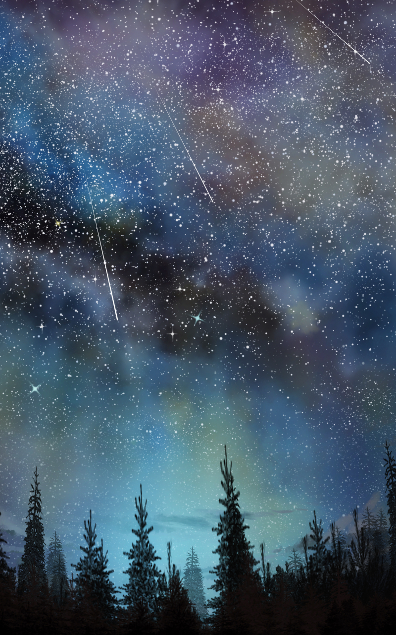 Phone Wallpaper stars, night, earth