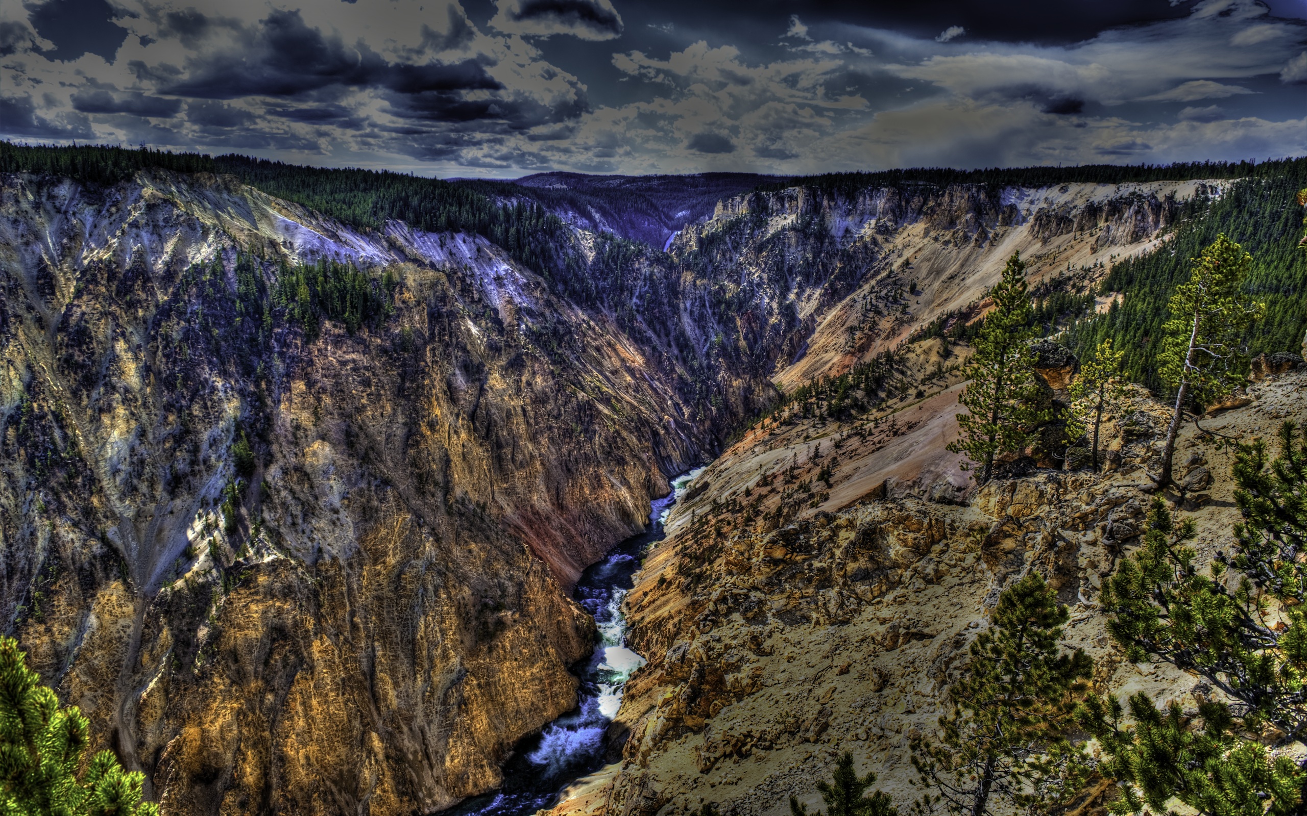 HD desktop wallpaper: Canyon, Park, Earth, Hdr, National Park, River,  Yellowstone National Park, Yellowstone download free picture #166380