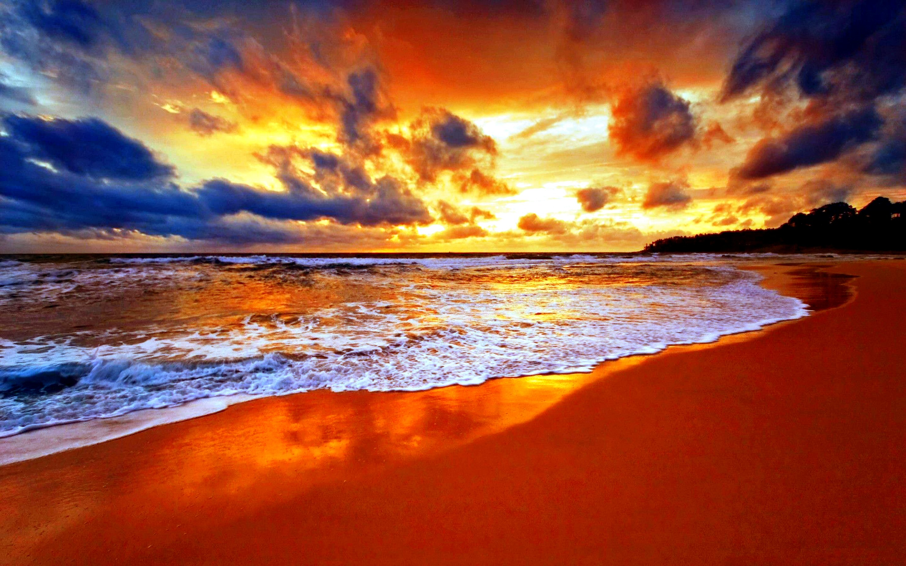 Cool HD earth, beach, sky, sunset