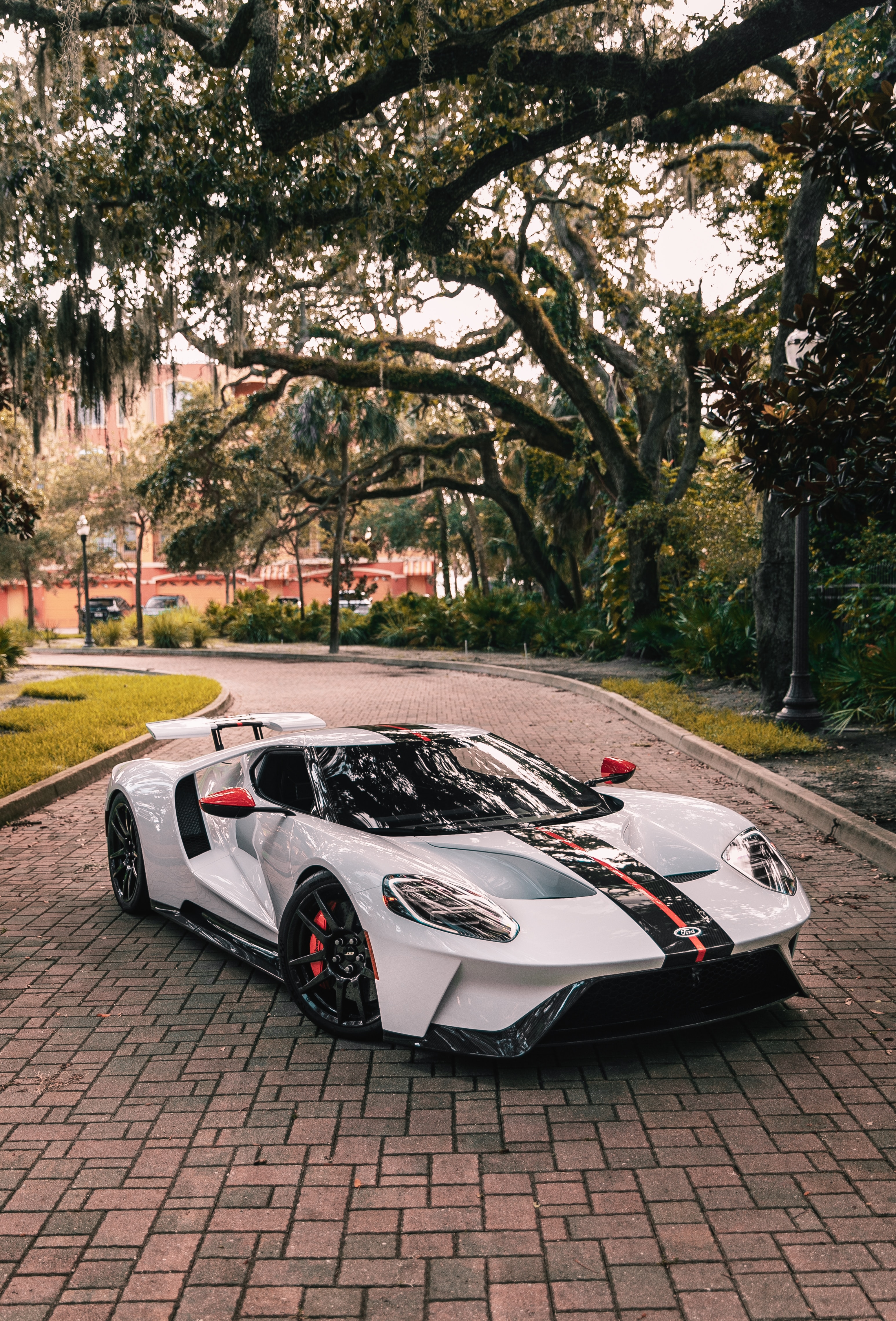 cars, sports car, ford gt, sports, ford, white, side view