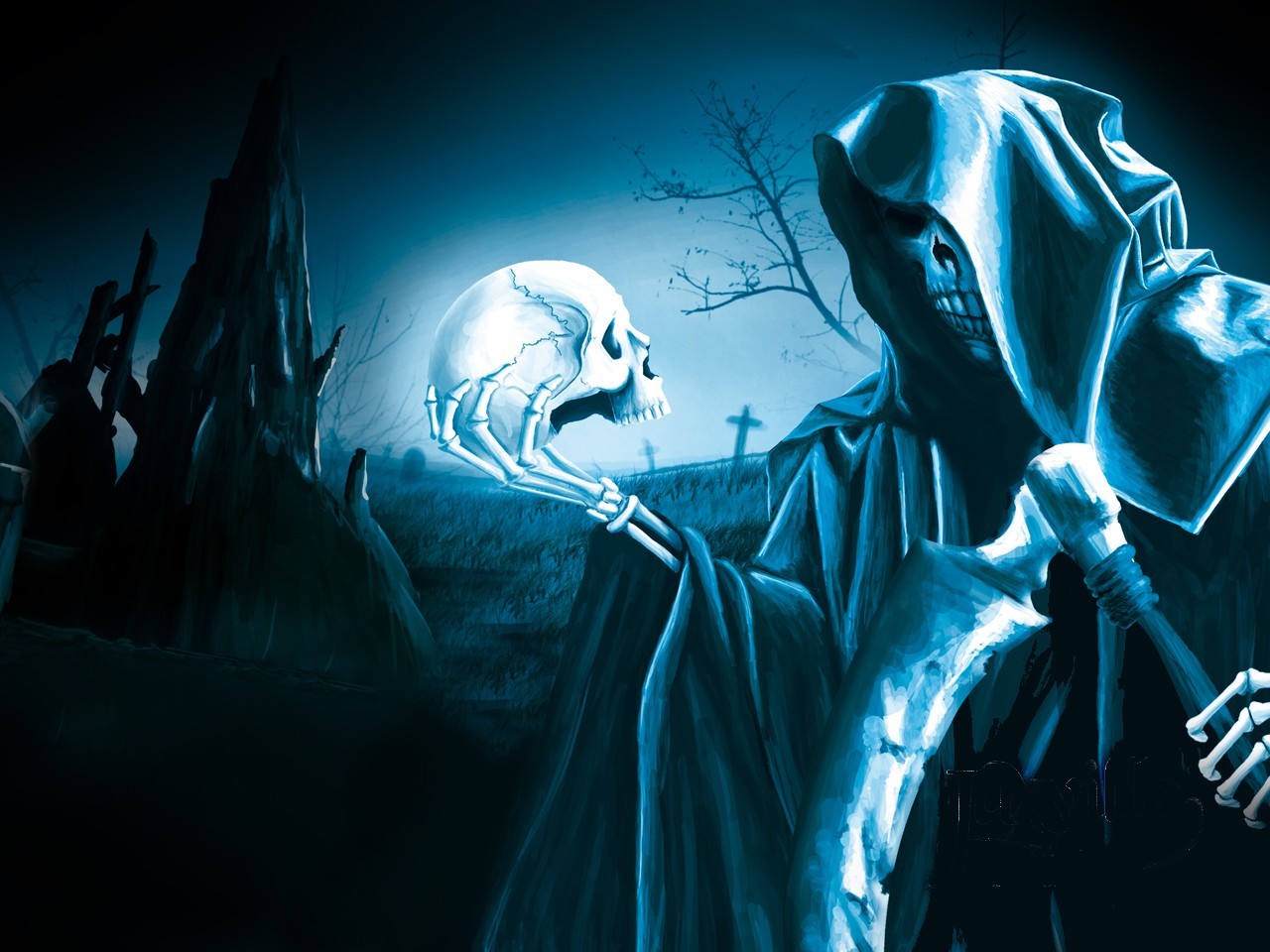 9582 download wallpaper death, turquoise, funny, pictures screensavers and pictures for free