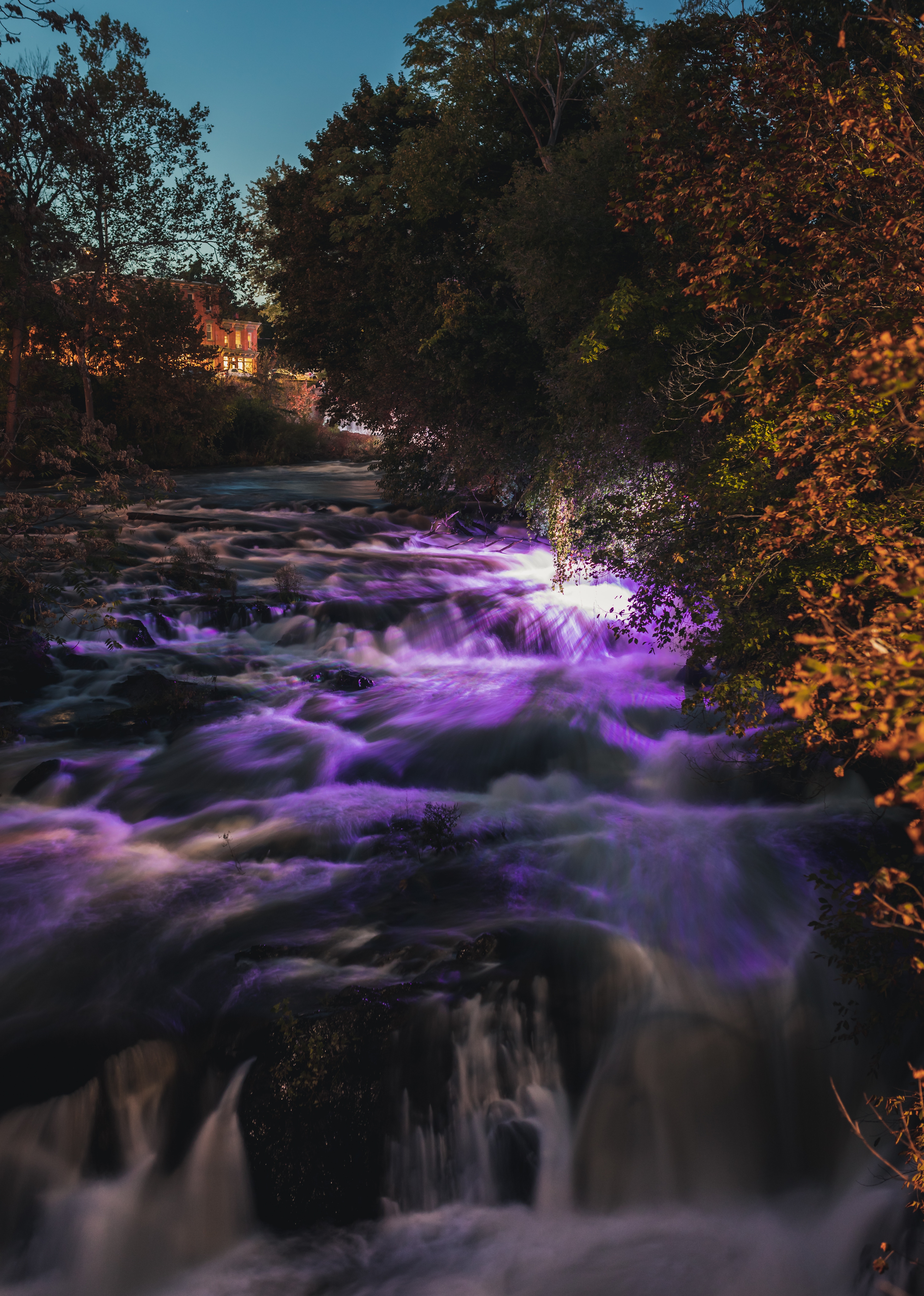 Laden Sie das Flüsse, Natur, Sunset, Wasserfall, Fließen, Fluss-Bild kostenlos auf Ihren PC-Desktop herunter