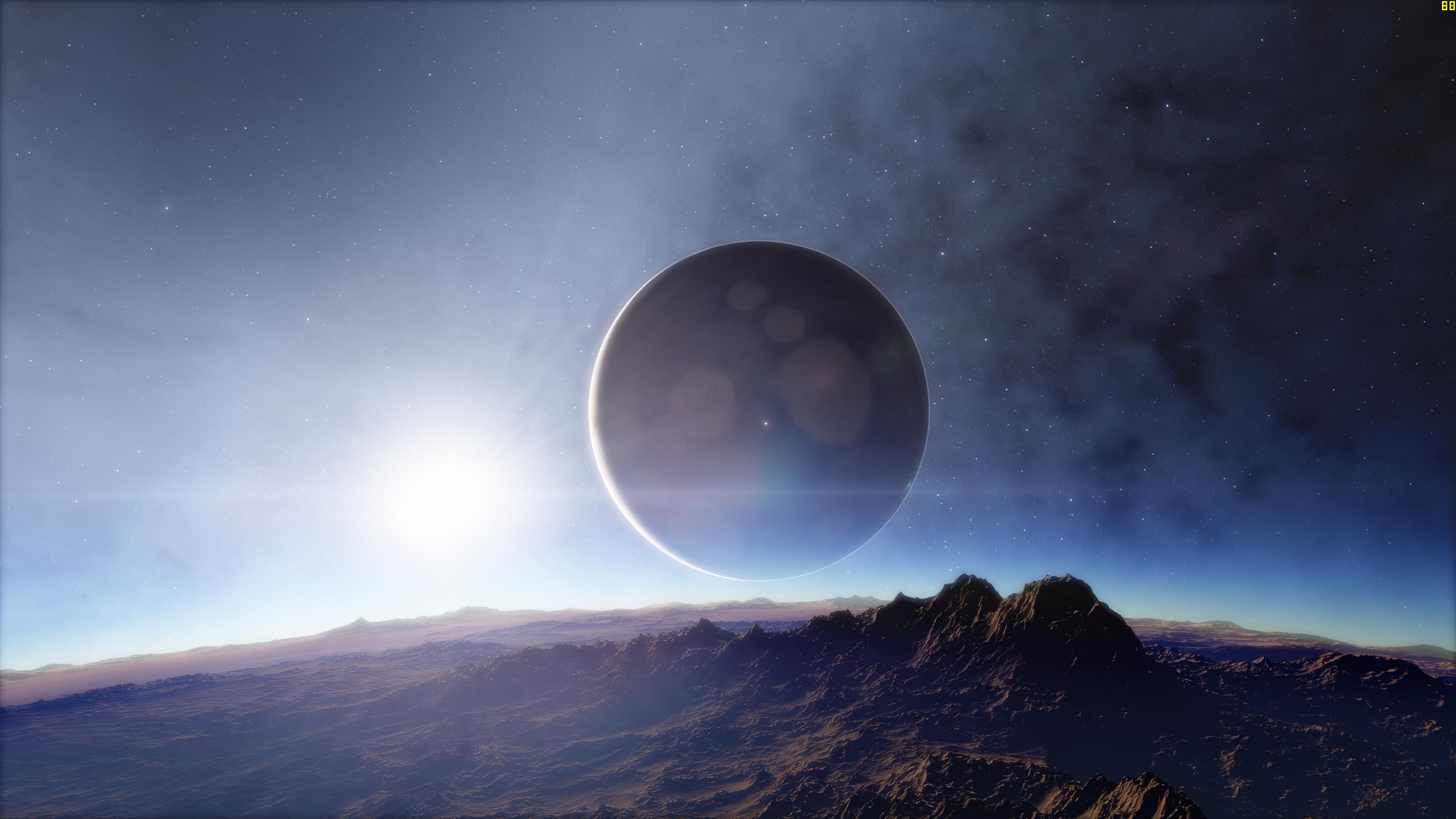HD desktop wallpaper: Moon, Mountain, Planet, Video Game, Space Engine  download free picture #805513