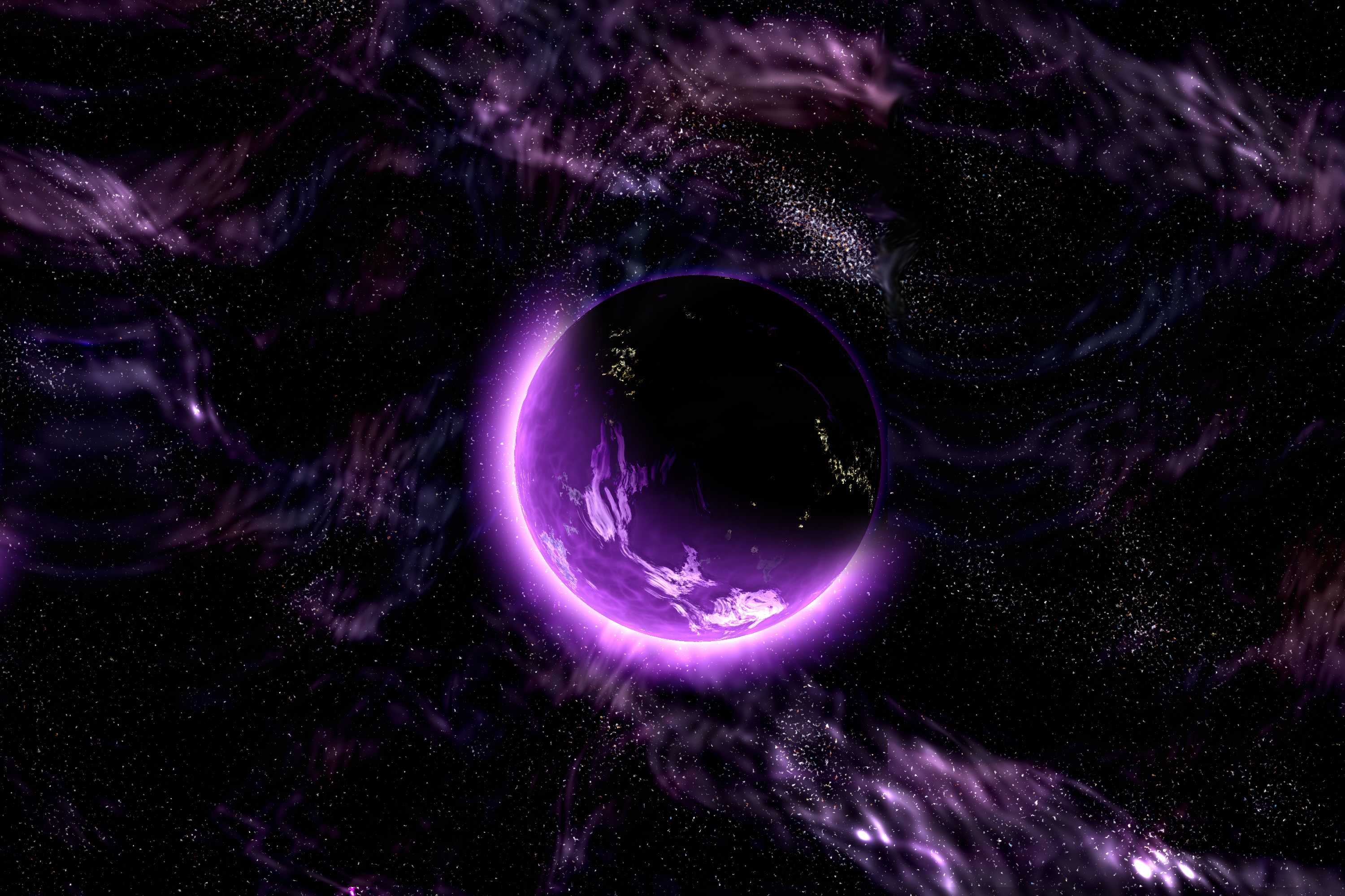 galaxy, violet, purple, universe, planet phone background