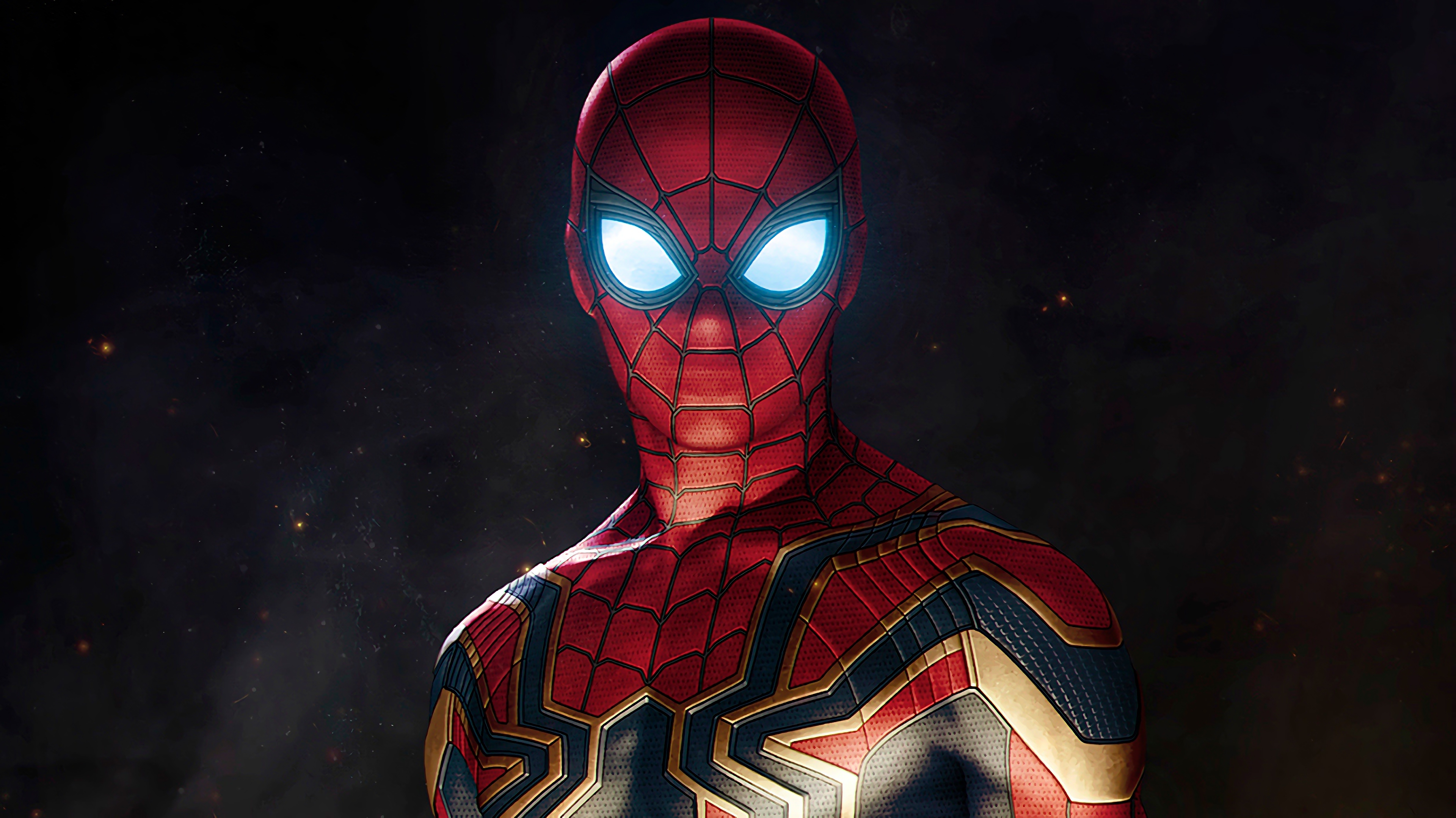 movie, avengers: infinity war, spider man, peter parker, glowing eyes, the avengers HD wallpaper