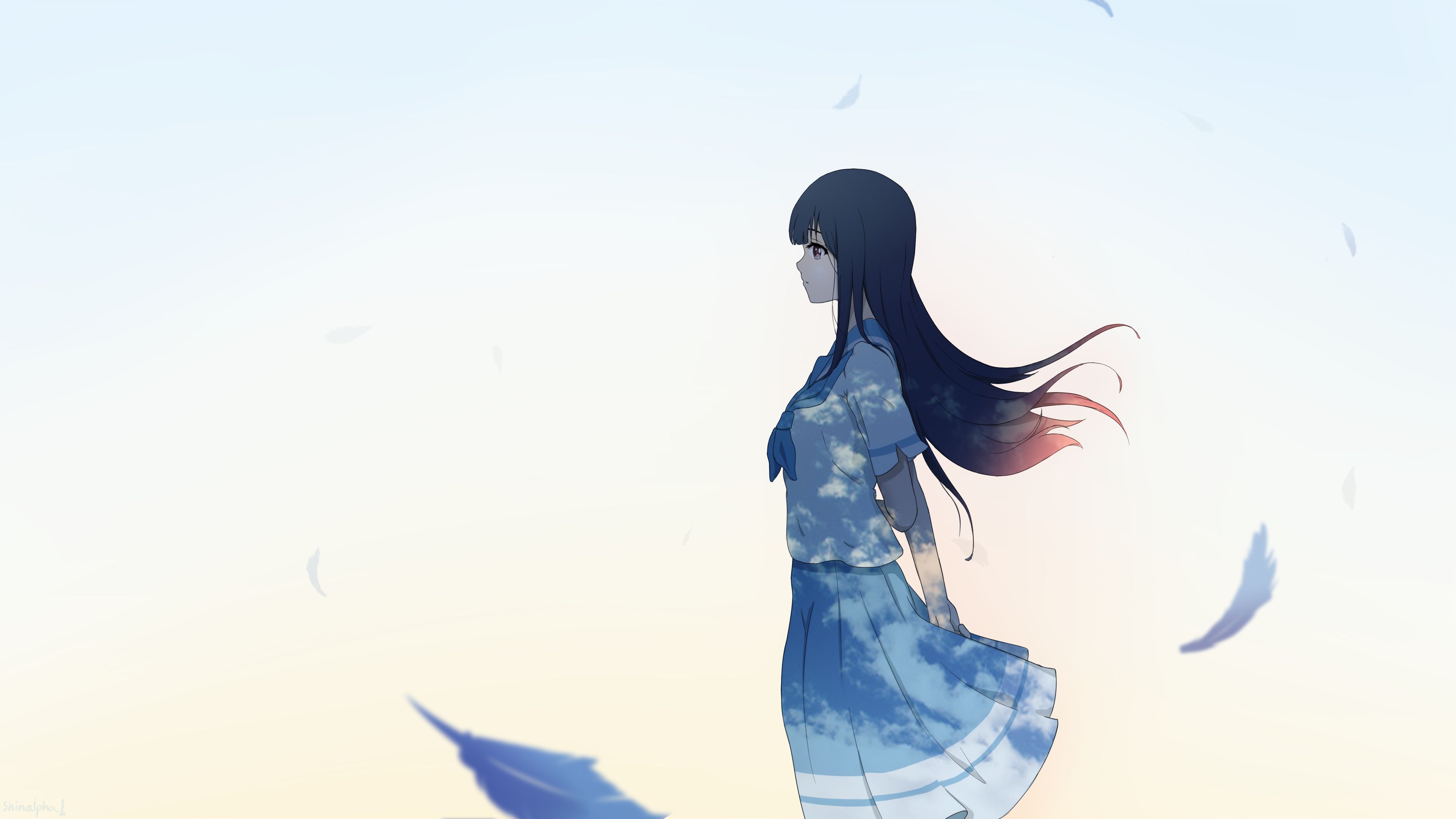 HD desktop wallpaper: Anime, Blue Hair, School Uniform, Long Hair, Mizore  Yoroizuka, Liz And The Blue Bird download free picture #988384
