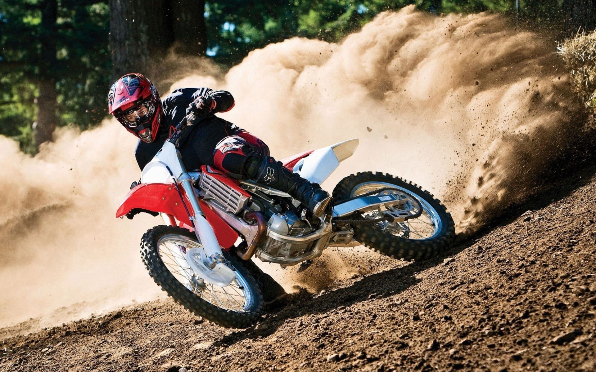 Dust speed, skid, motorcycles, race Free Stock Photos