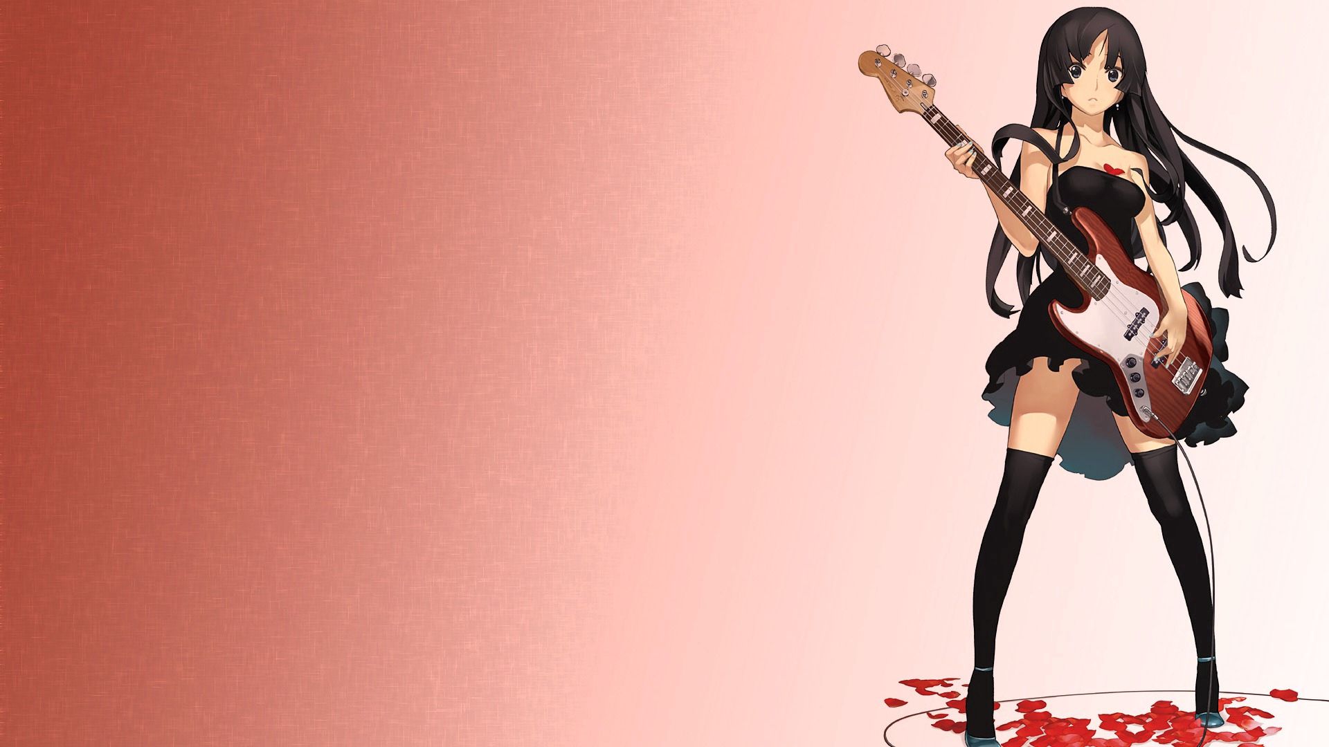 girl, anime, guitar, rock Full HD