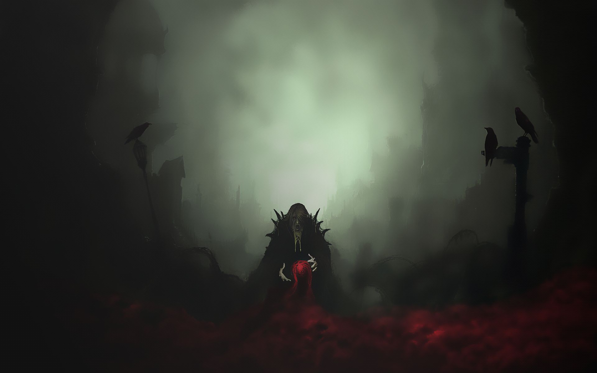 HD desktop wallpaper: Blood, Dark, Raven, Vampire download free picture  #769659