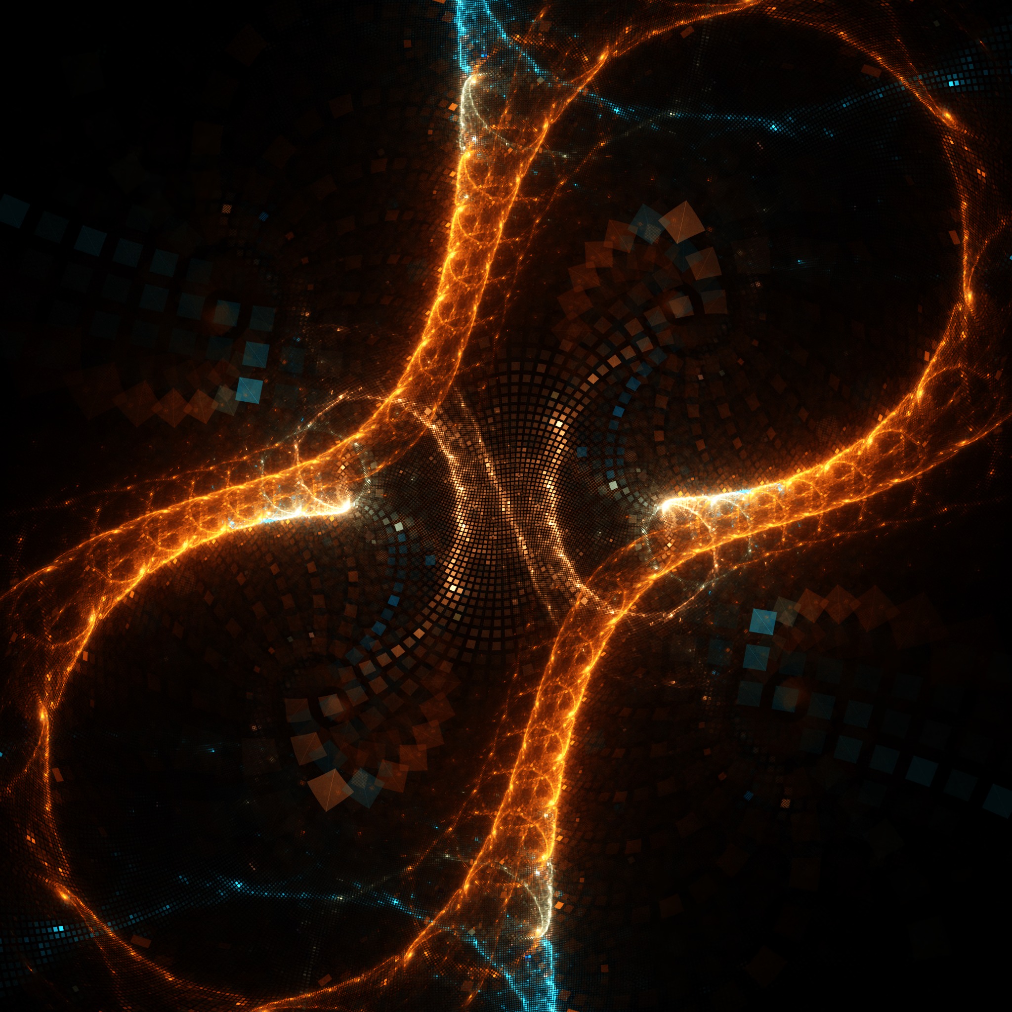 Wallpaper for mobile devices glow, intricate, abstract, fractal