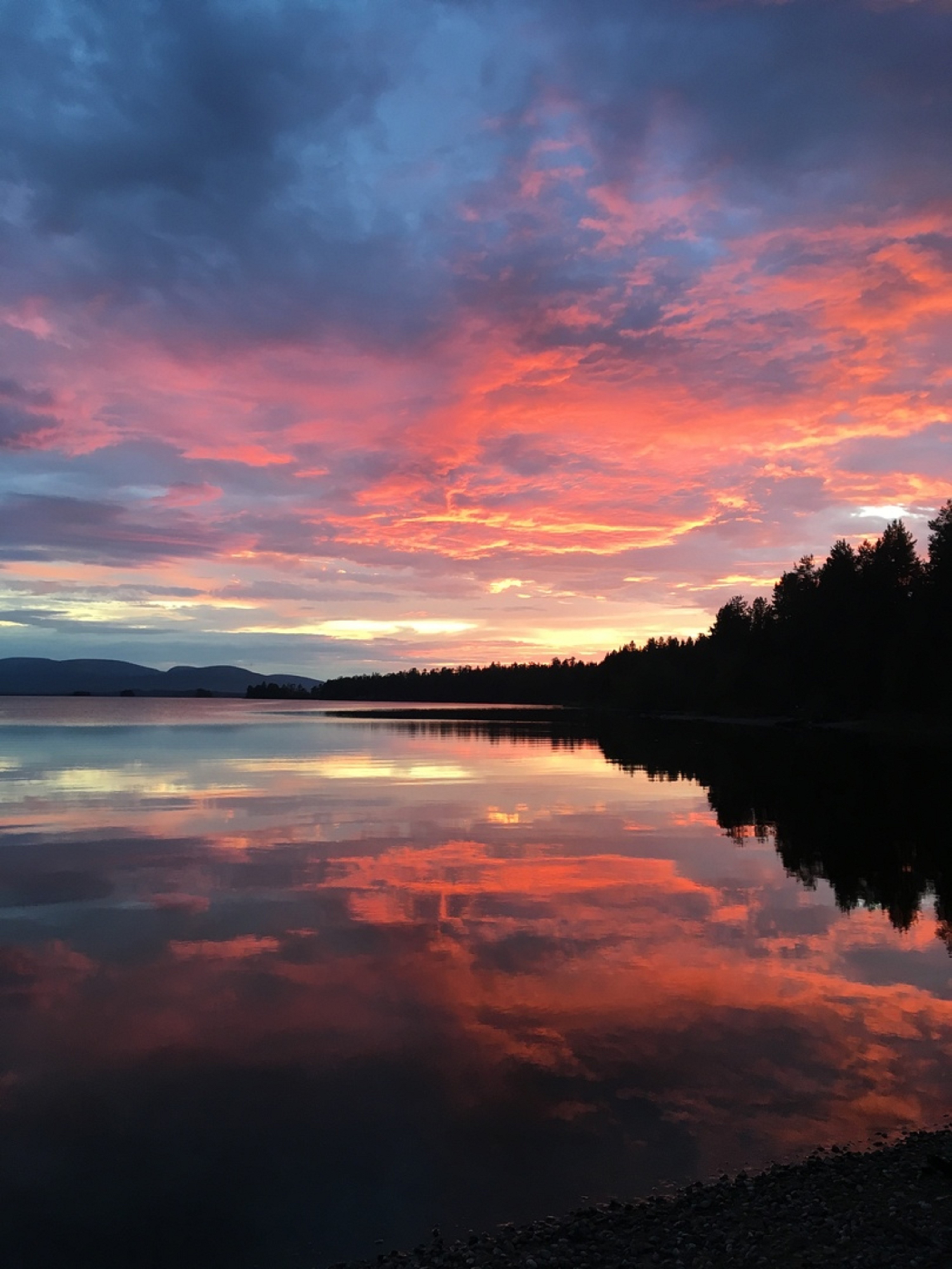 nature, lake, clouds, reflection HD Phone wallpaper