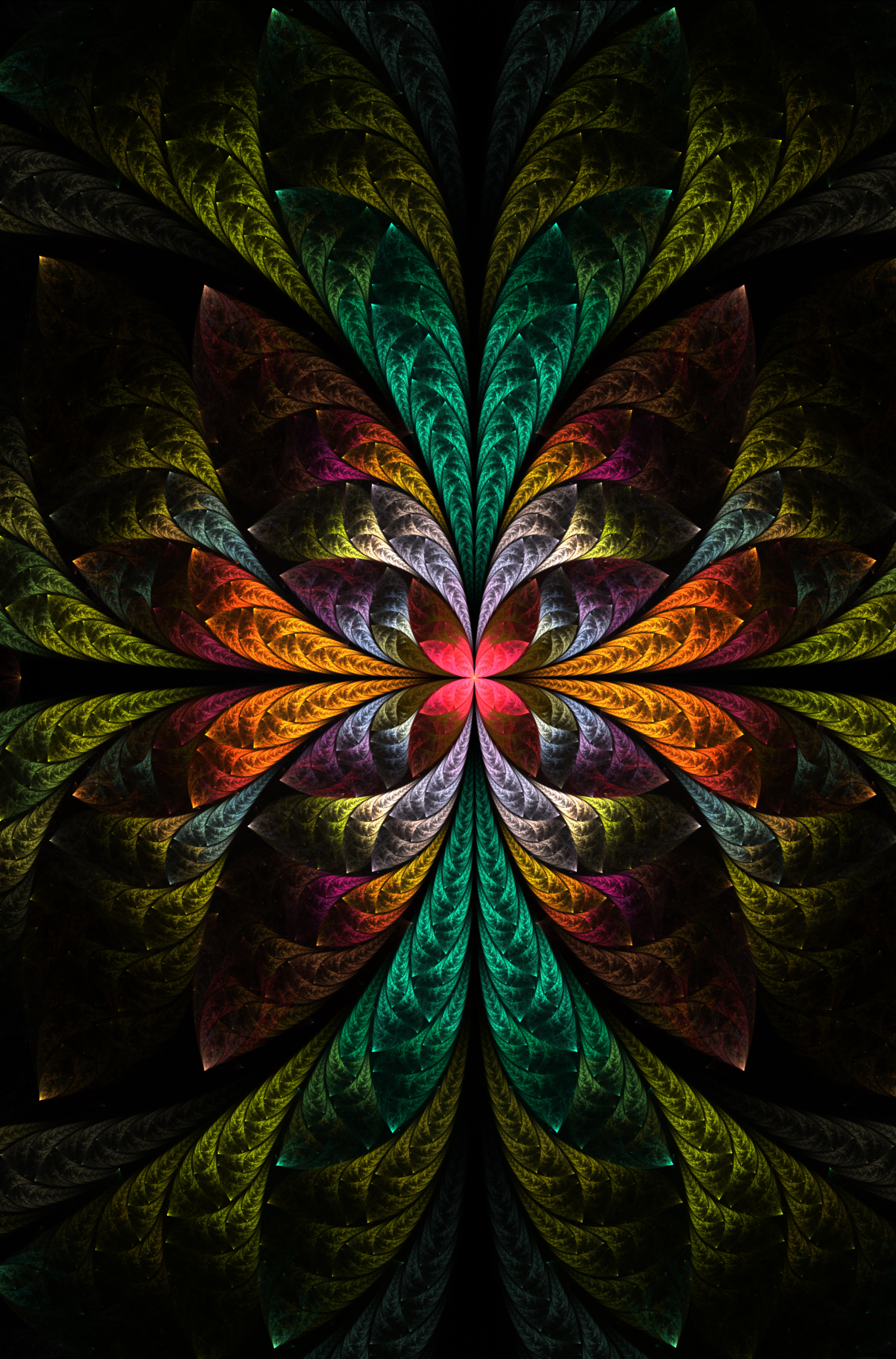 multicolored, abstract, motley, pattern, fractal, confused, intricate