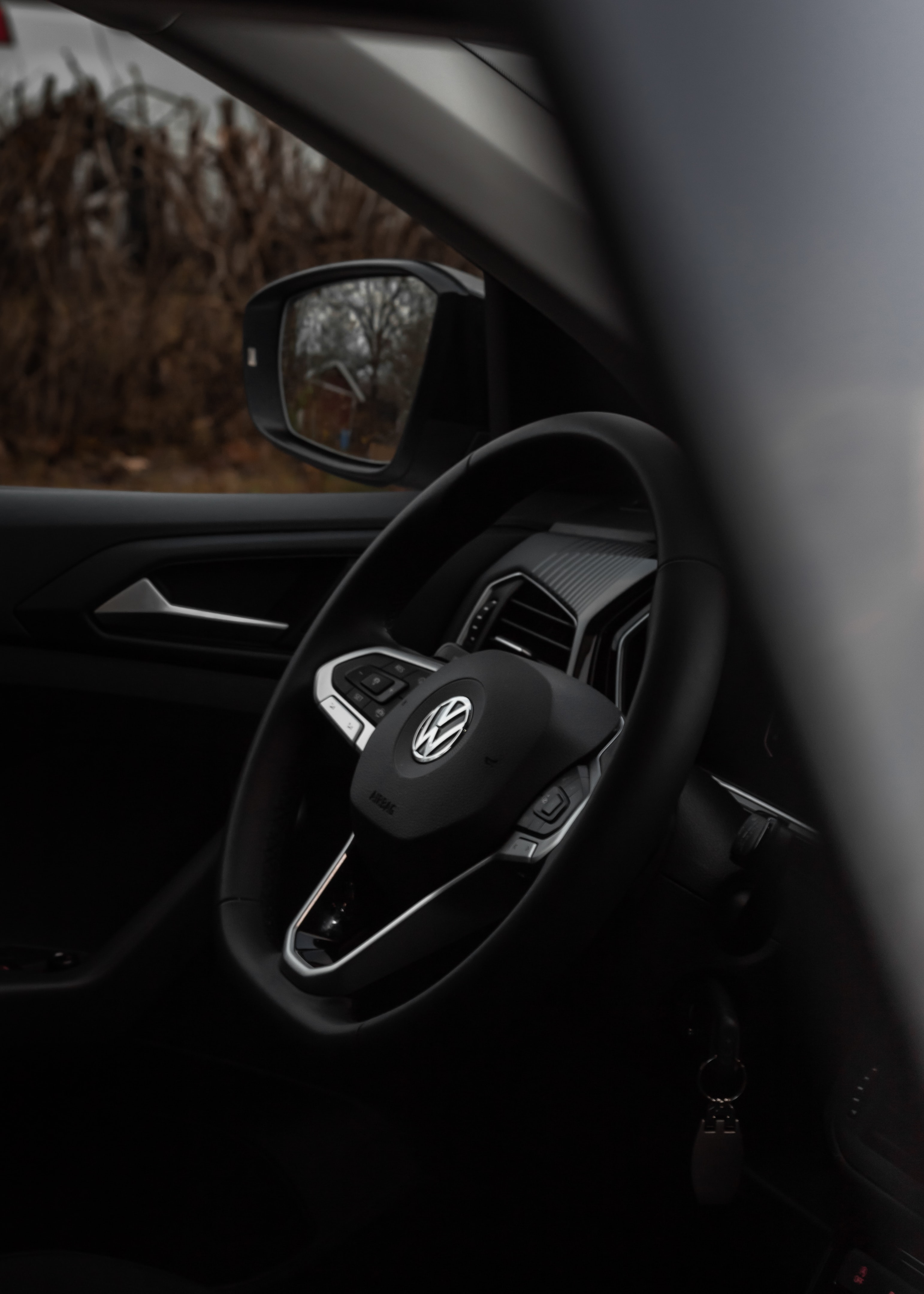 volkswagen, cars, black, car, steering wheel, rudder iphone wallpaper