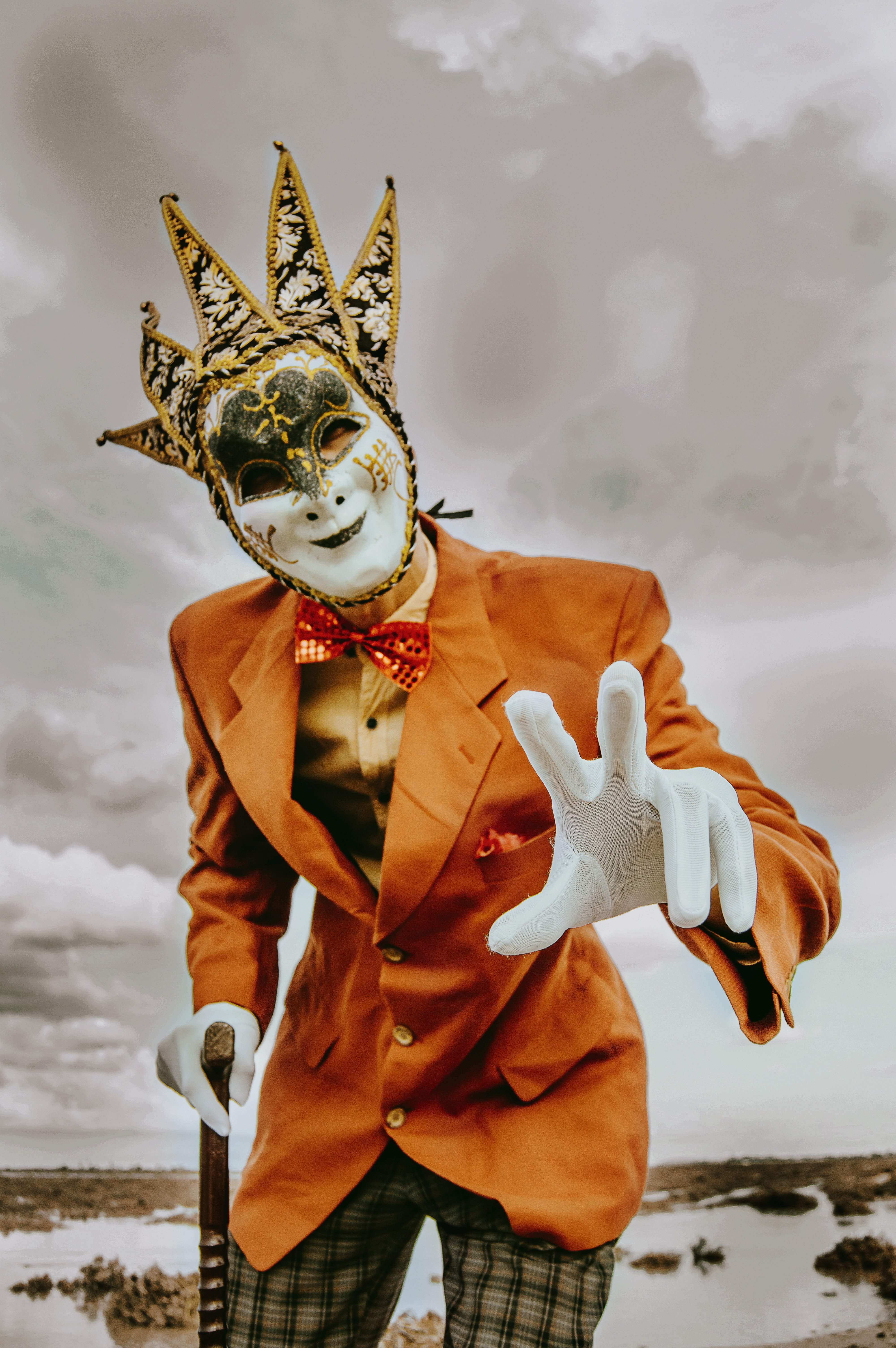 Mask costume, holiday, carnival, human Lock Screen