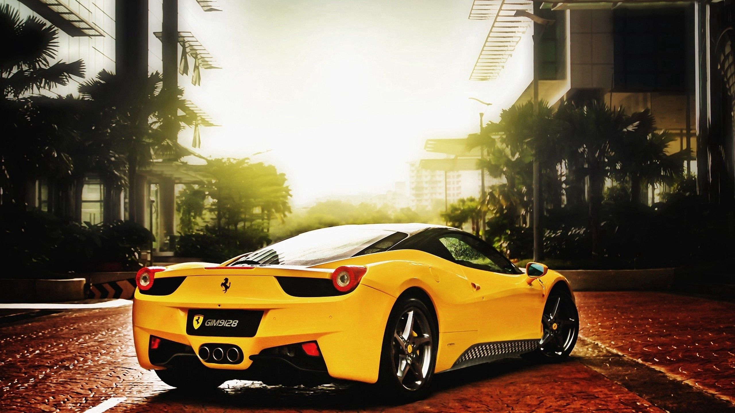 61313 free wallpaper 720x1520 for phone, download images yellow, cars, ferrari, road 720x1520 for mobile