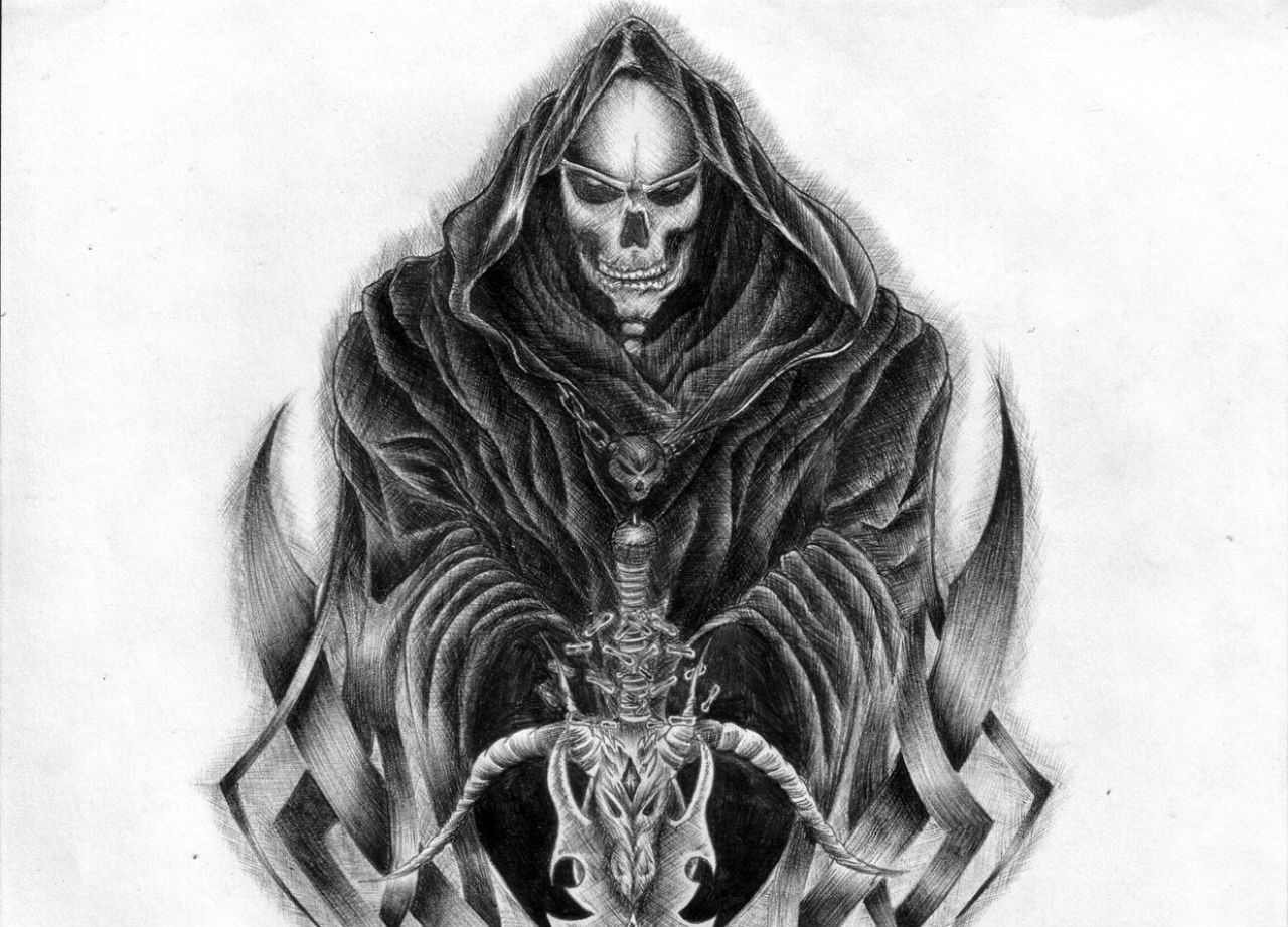deadth, grim reaper, evil, skull, horror, dark Aesthetic wallpaper
