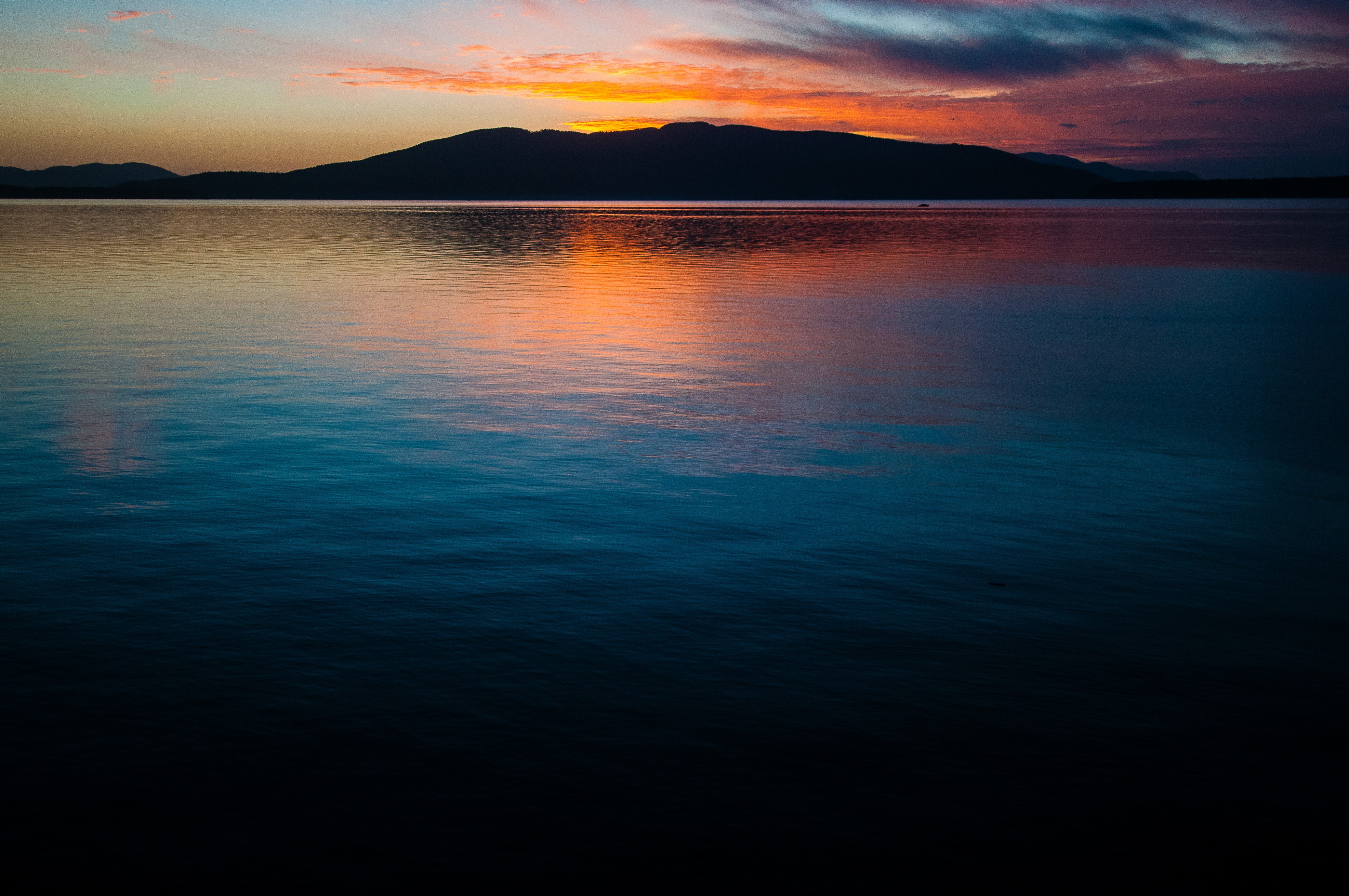 dawn, nature, water, horizon HD wallpaper
