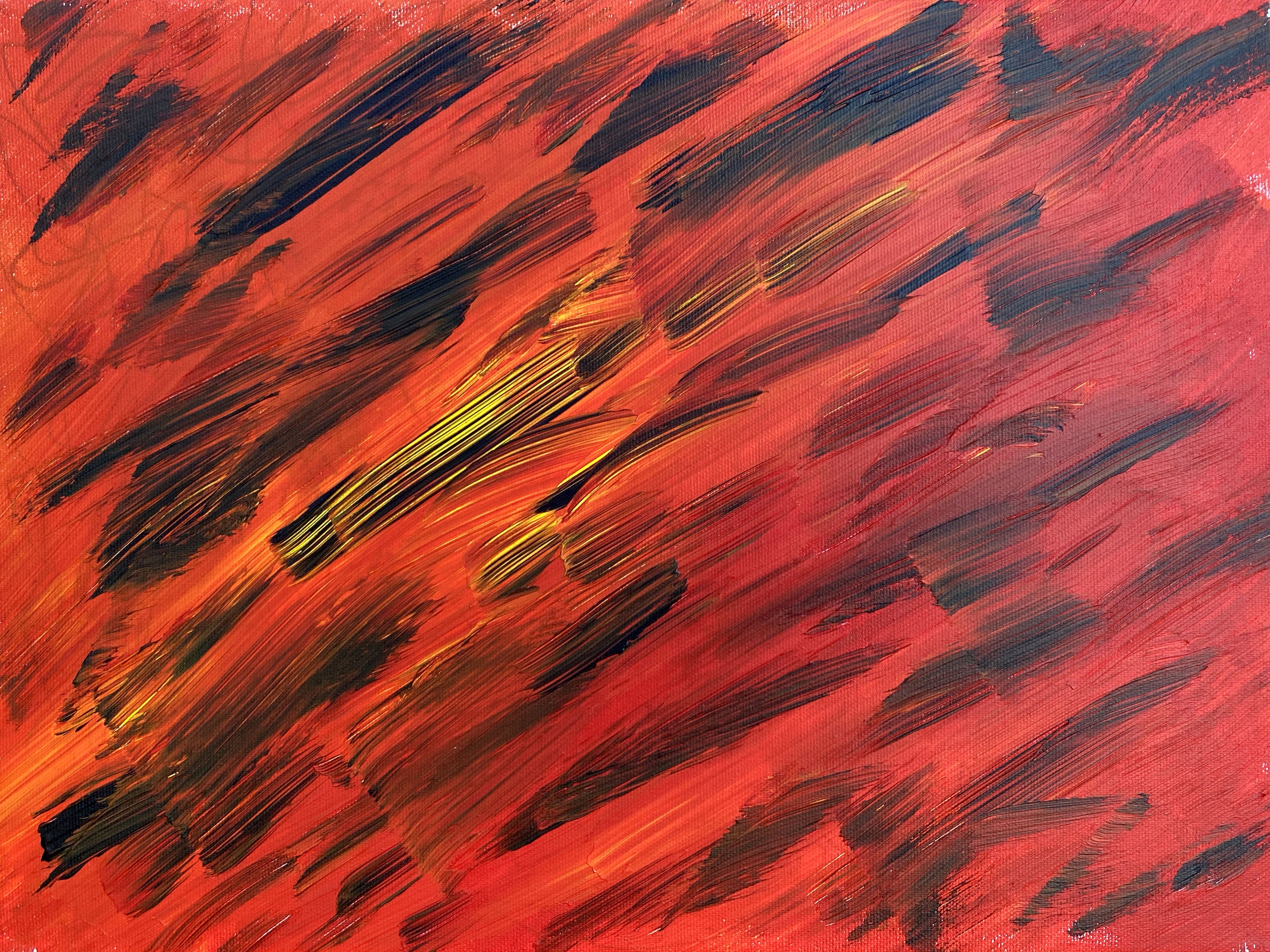 smears, divorces, paint, strokes, red, oil paint, abstract