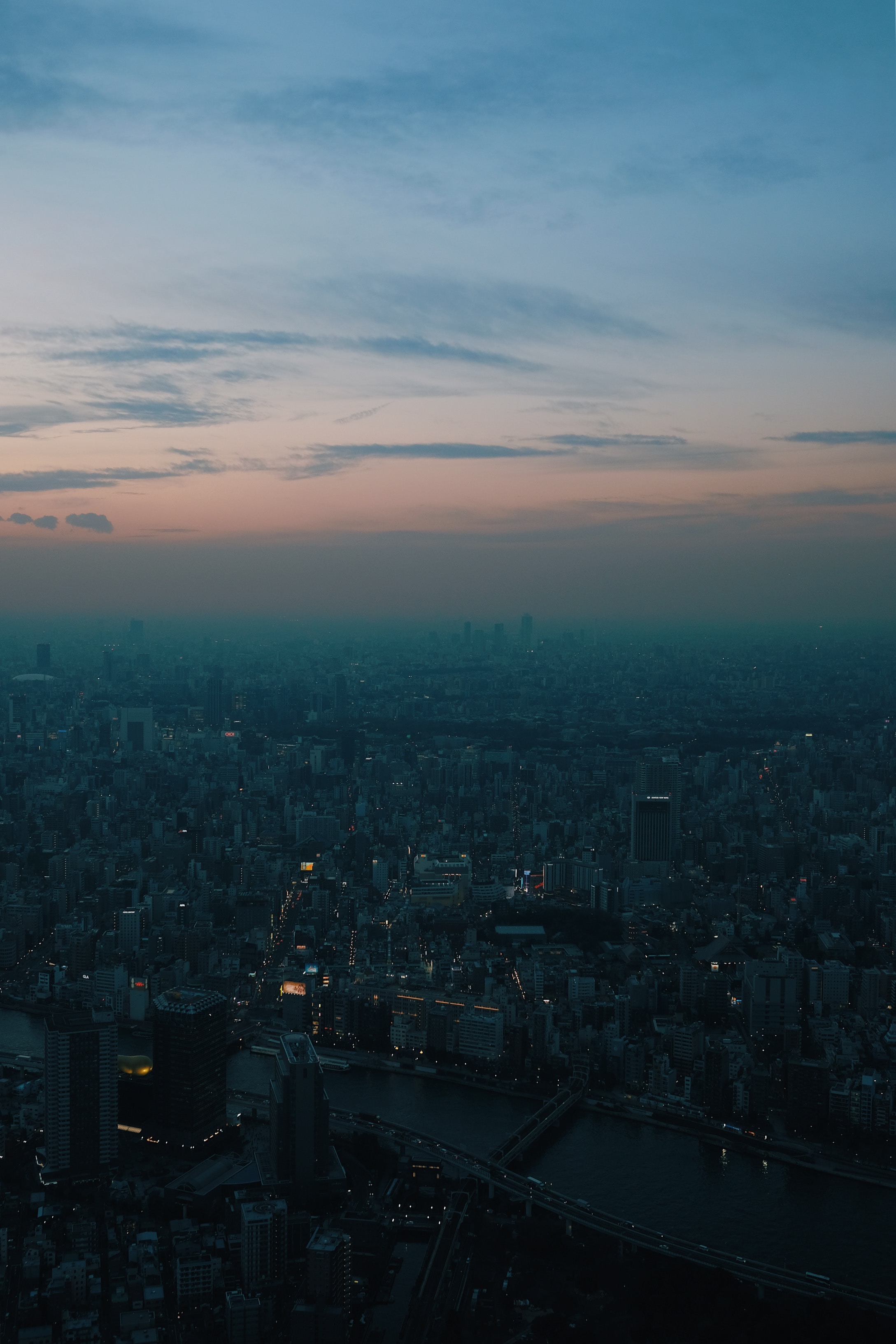 smog, view from above, cities, city Full HD