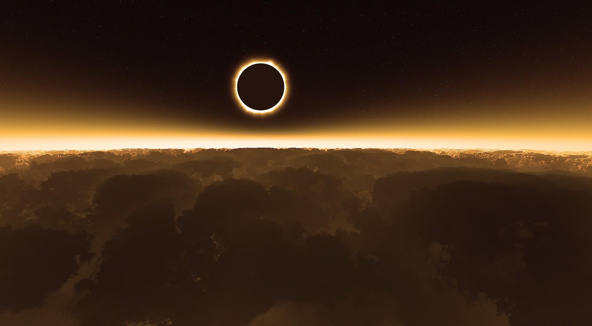 Laden Sie das Universum, Sun, Wolken, Finsternis, Eclipse-Bild kostenlos auf Ihren PC-Desktop herunter