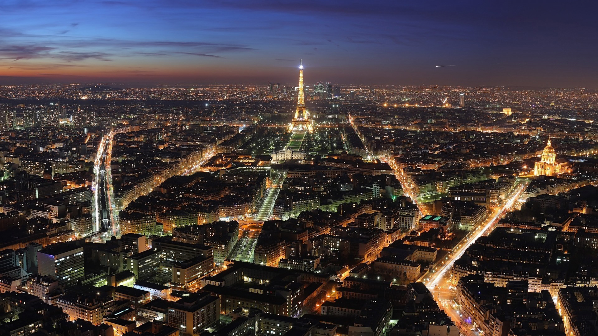 Handy-Wallpaper Landschaft, Städte, Übernachtung, Paris, Eiffelturm kostenlos herunterladen.