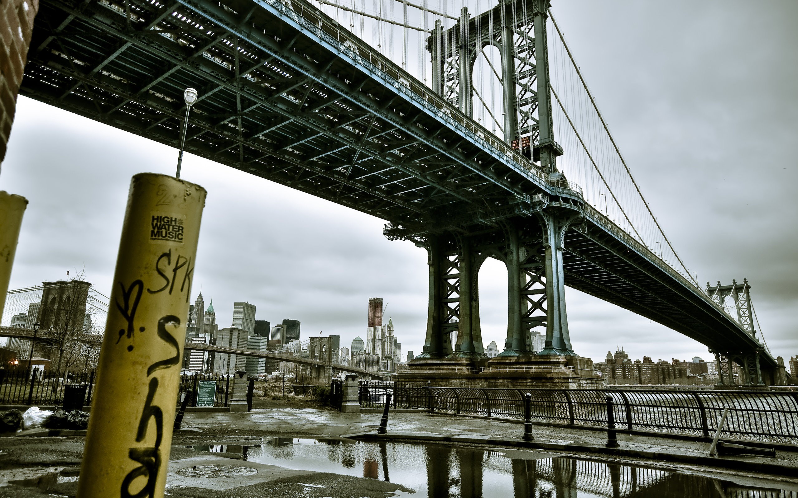 Download Phone wallpaper bridges, new york, manhattan bridge, man made