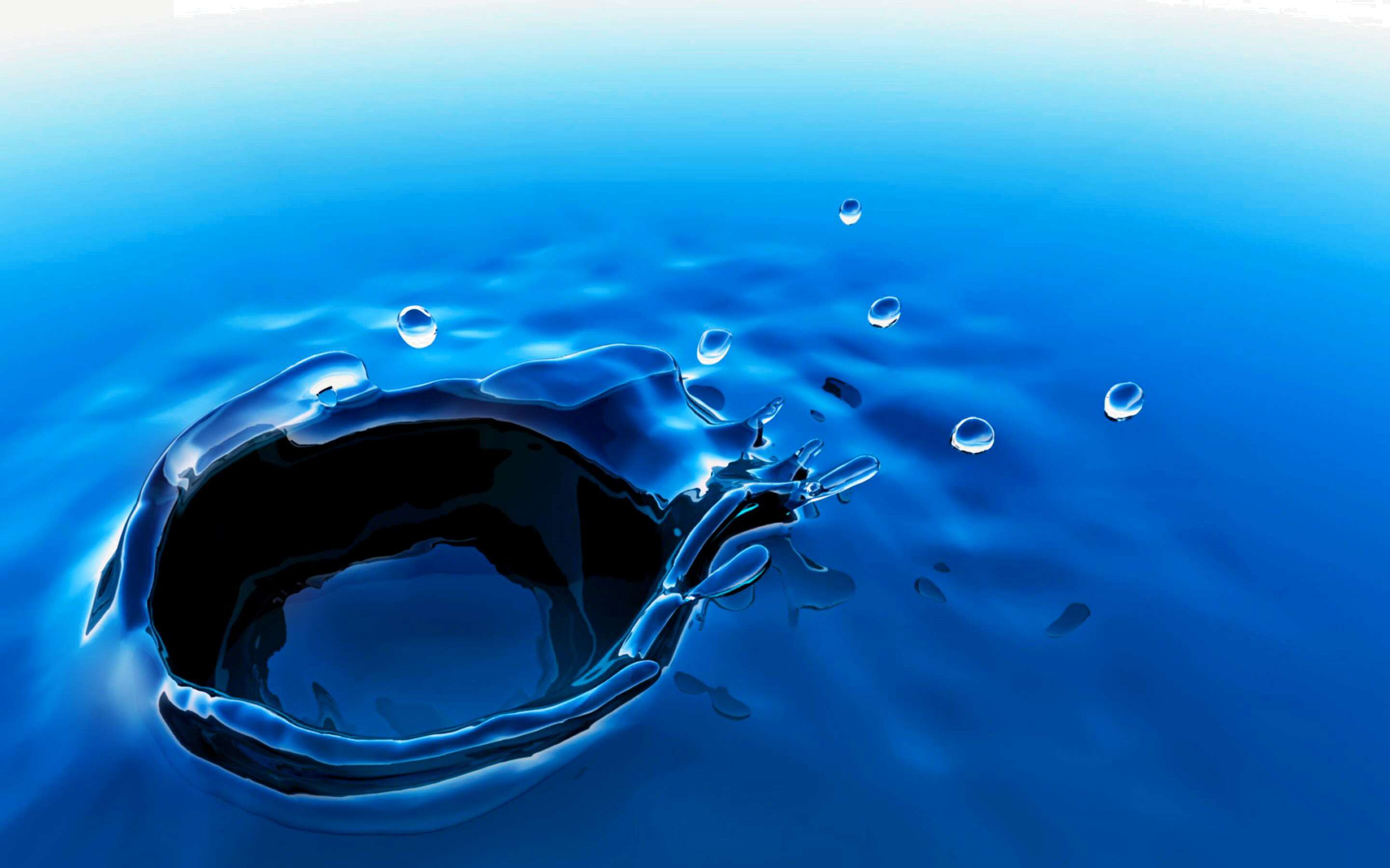 water, water drop, splash, blue, photography