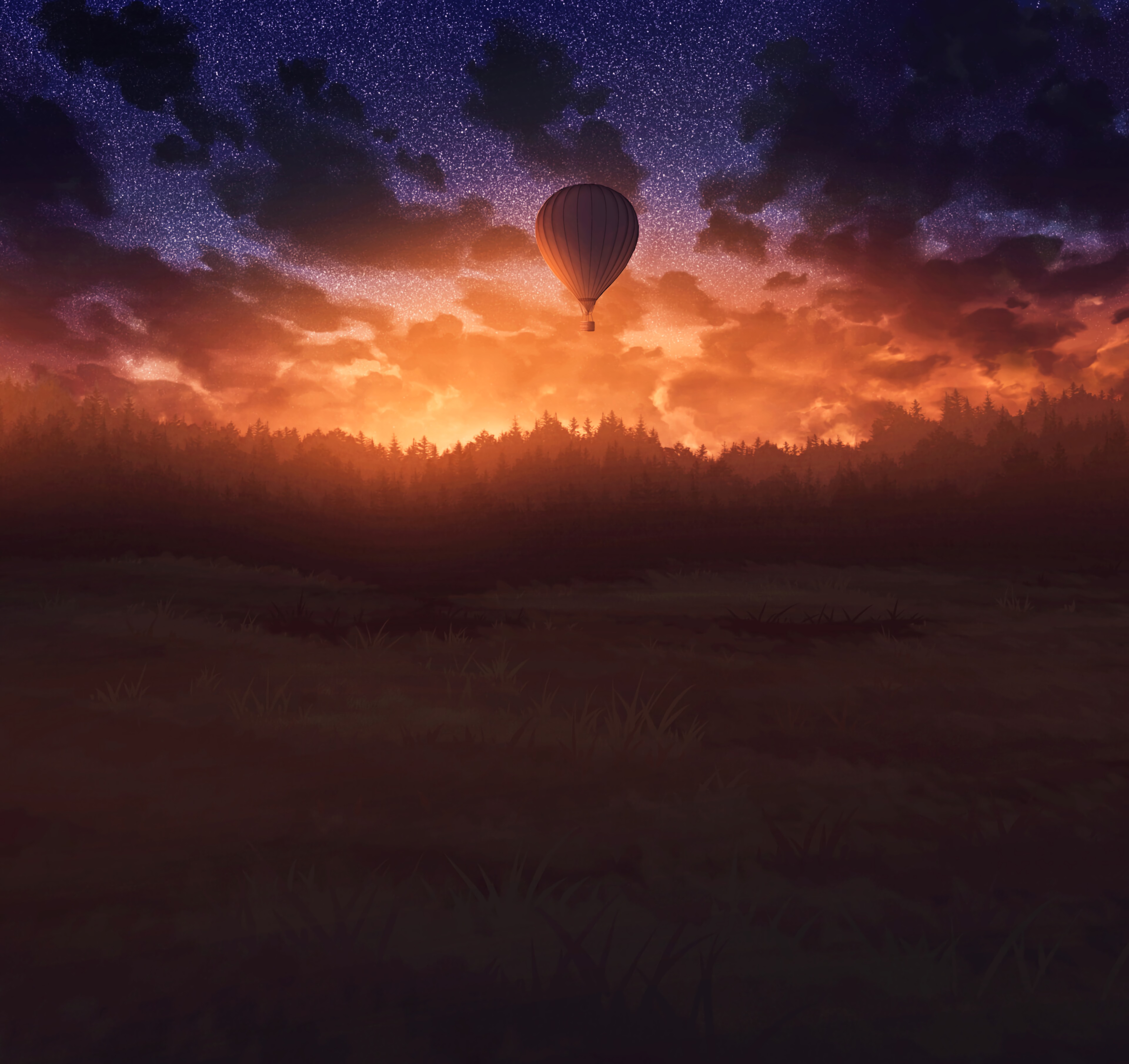 138913 Hintergrundbilder und Luftballon Bilder auf dem Desktop. Laden Sie twilight, dämmerung, kunst, ballon Bildschirmschoner kostenlos auf den PC herunter
