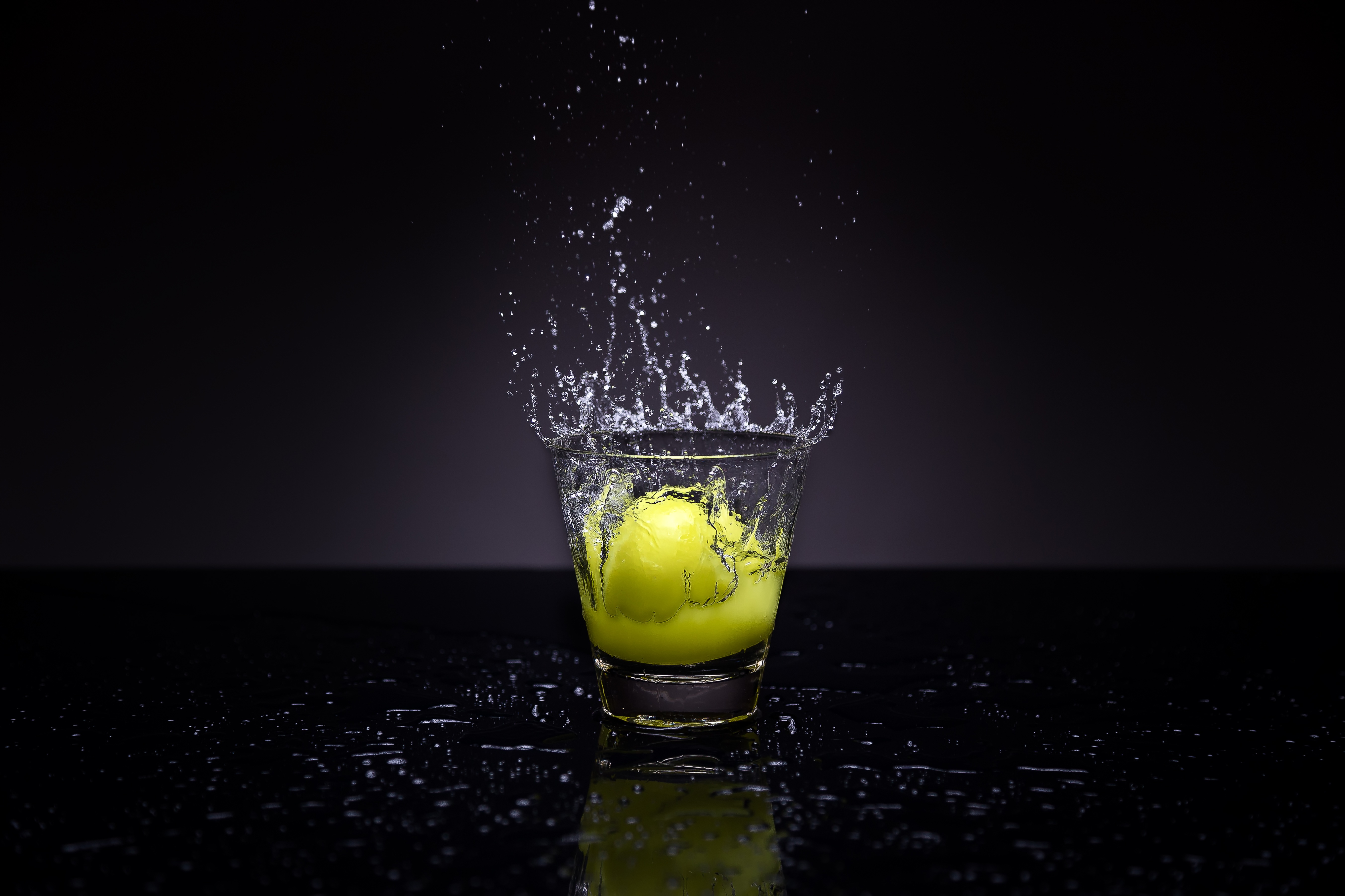 156374 Screensavers and Wallpapers Lemon for phone. Download food, glass, water, spray, lemon pictures for free