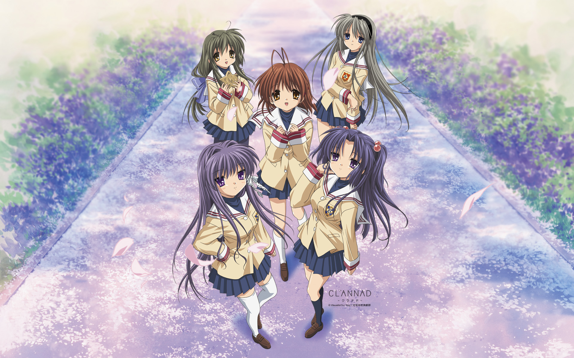 Hintergrundbild Für Handys Tomoya Okazaki Clannad Fuuko Ibuki Kyou Fujibayashi Ryou 9968