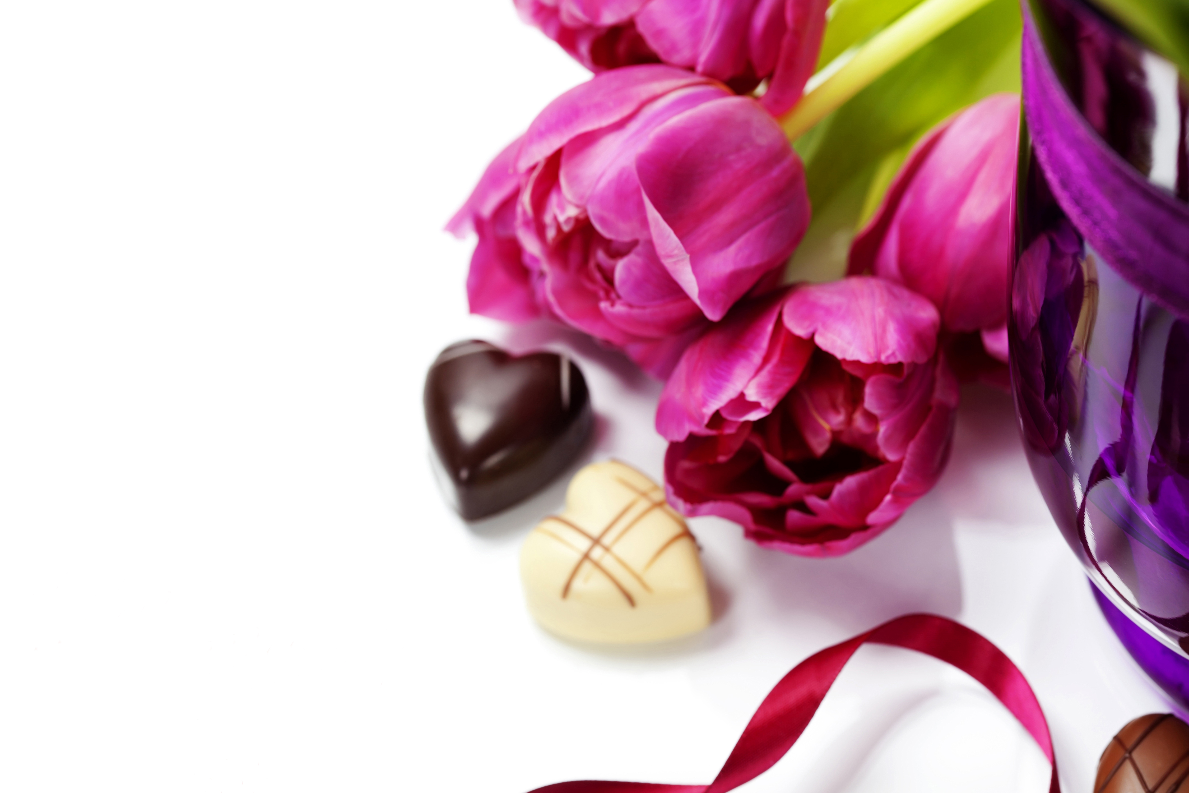 HD desktop wallpaper: Valentine's Day, Chocolate, Flower, Holiday, Pink  Flower, Heart Shaped download free picture #785805