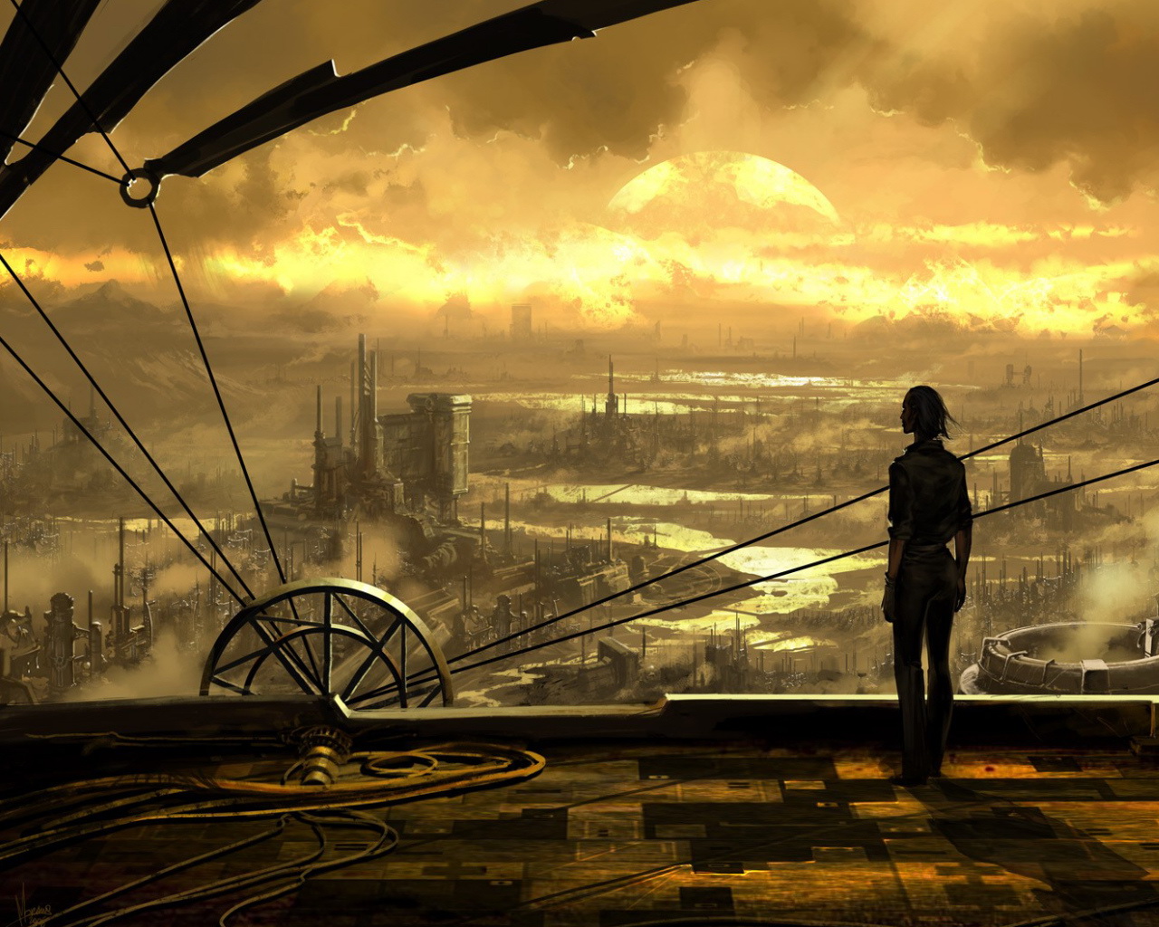 Free Stock Wallpaper futuristic, sci fi, cityscape, landscape