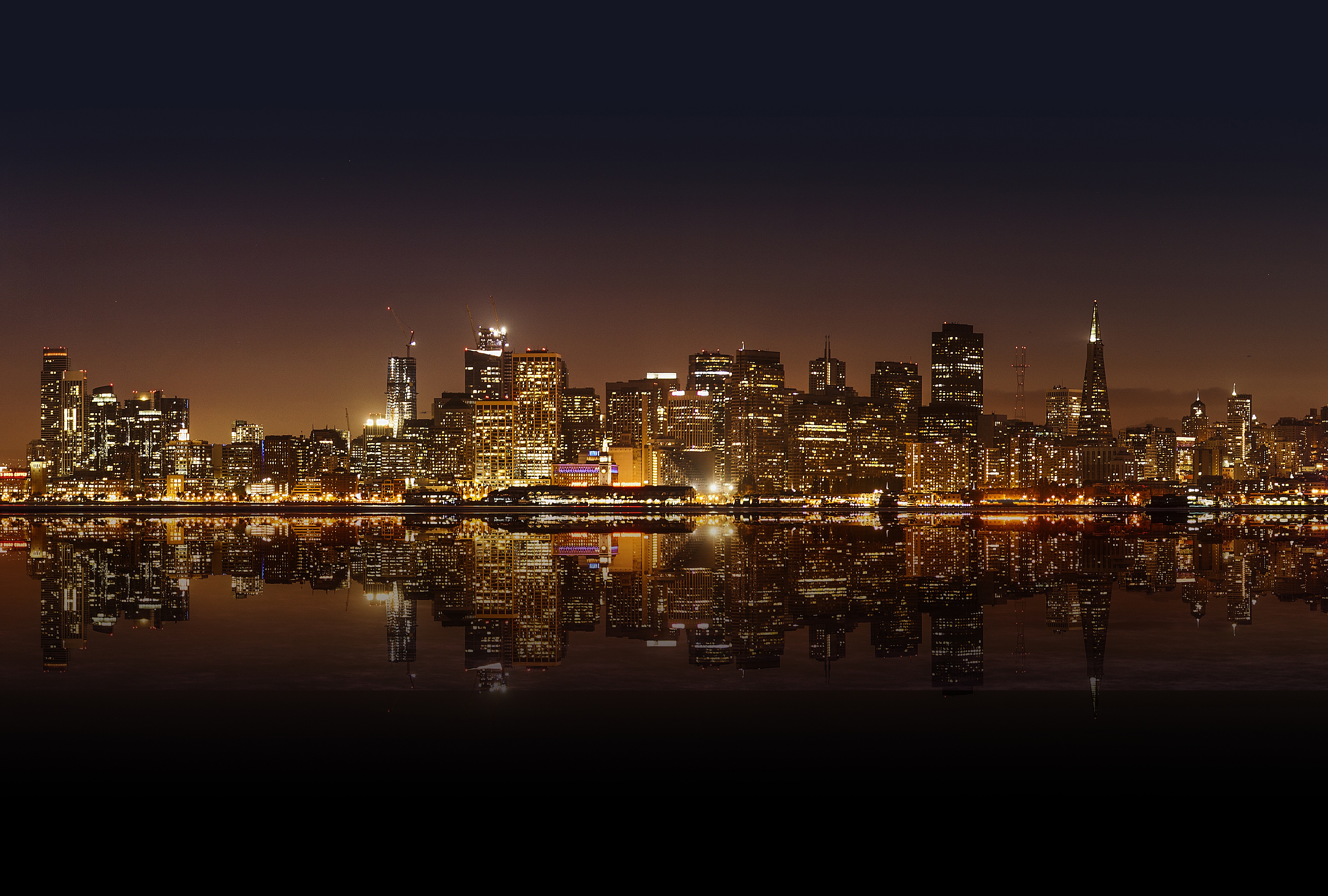 52017 download wallpaper night city, cities, panorama, san francisco screensavers and pictures for free