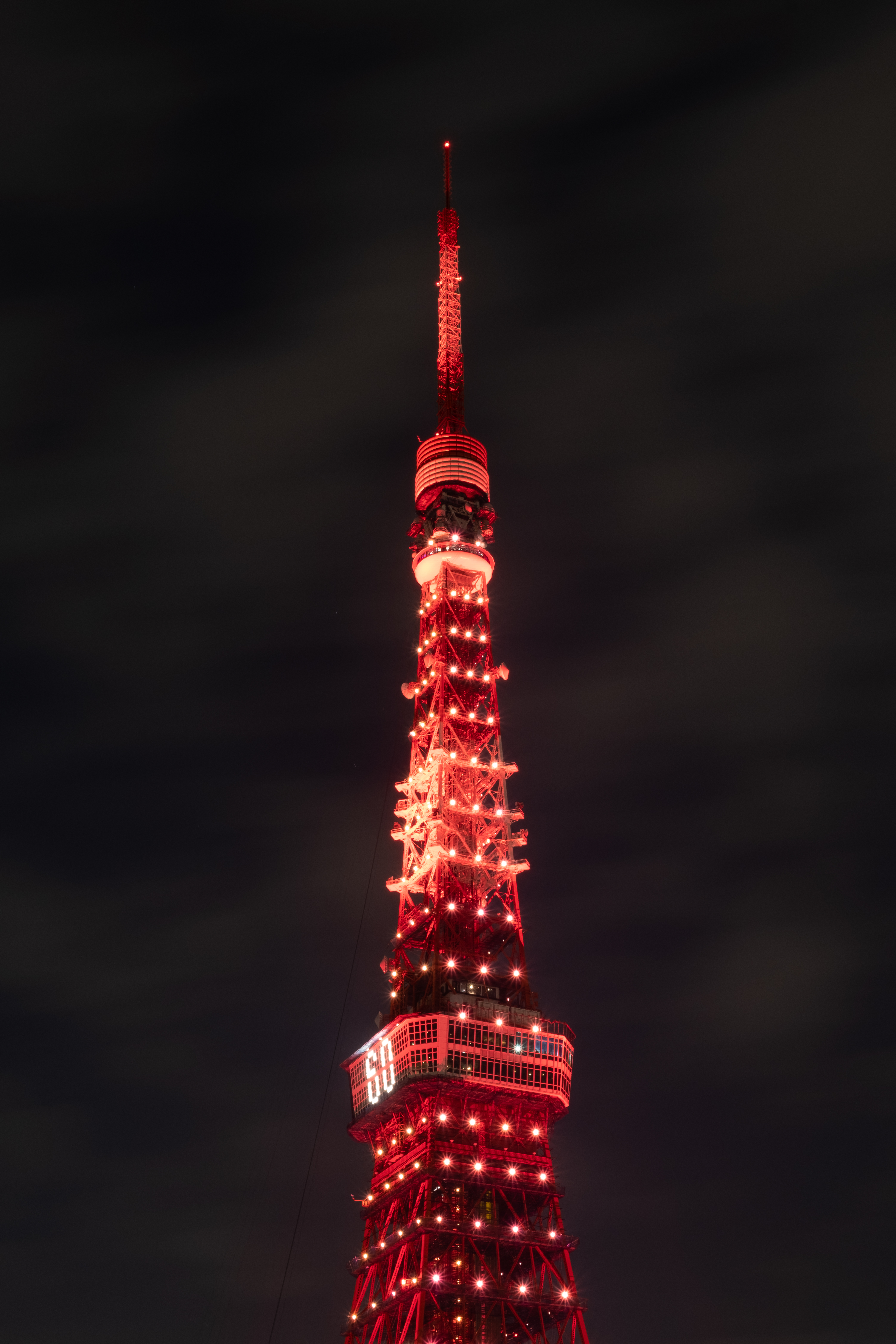 night, architecture, red, dark, backlight, illumination, tower iphone wallpaper