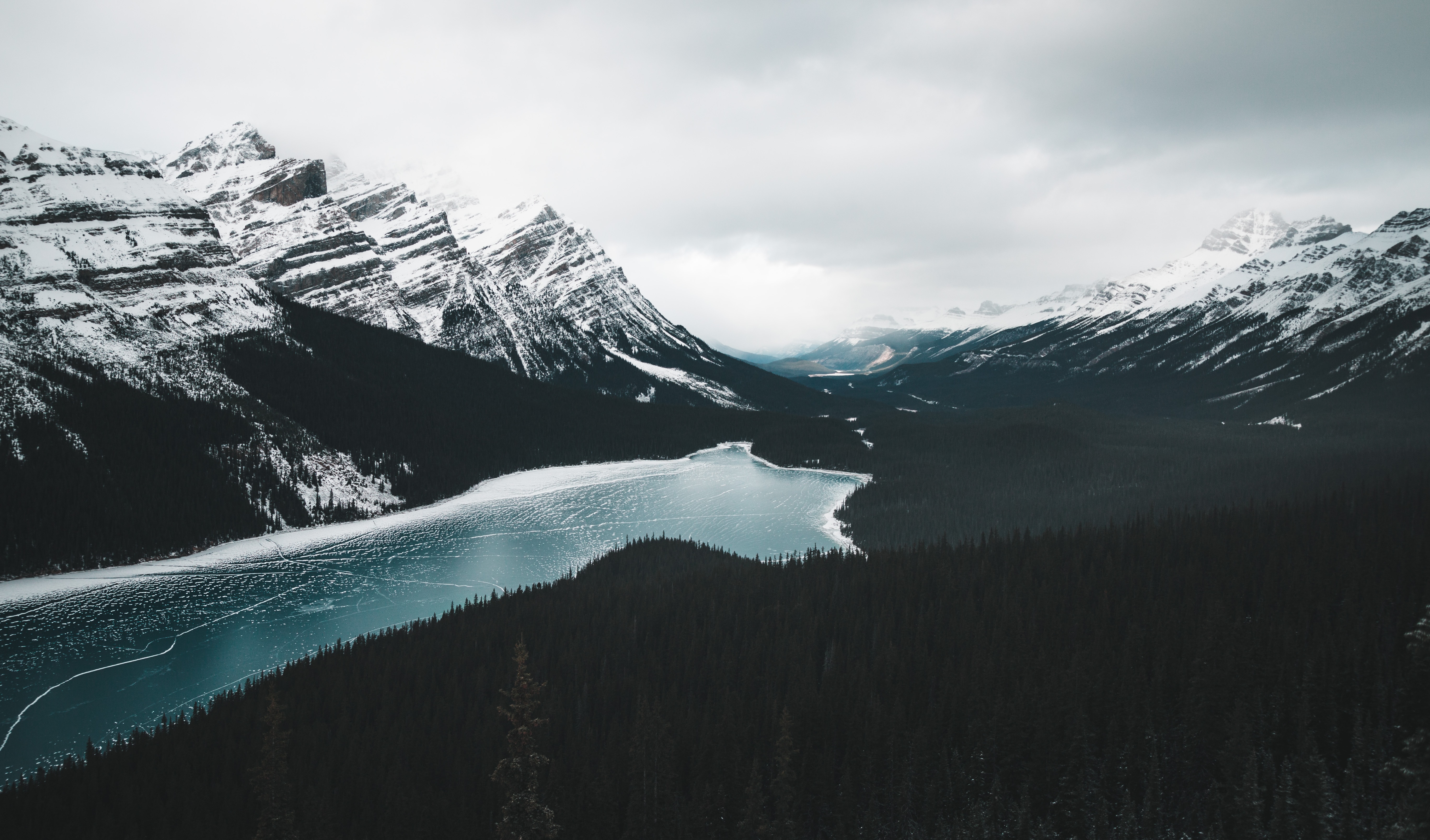 Laden Sie das Landschaft, Natur, Mountains, See, Wald, Gefroren-Bild kostenlos auf Ihren PC-Desktop herunter