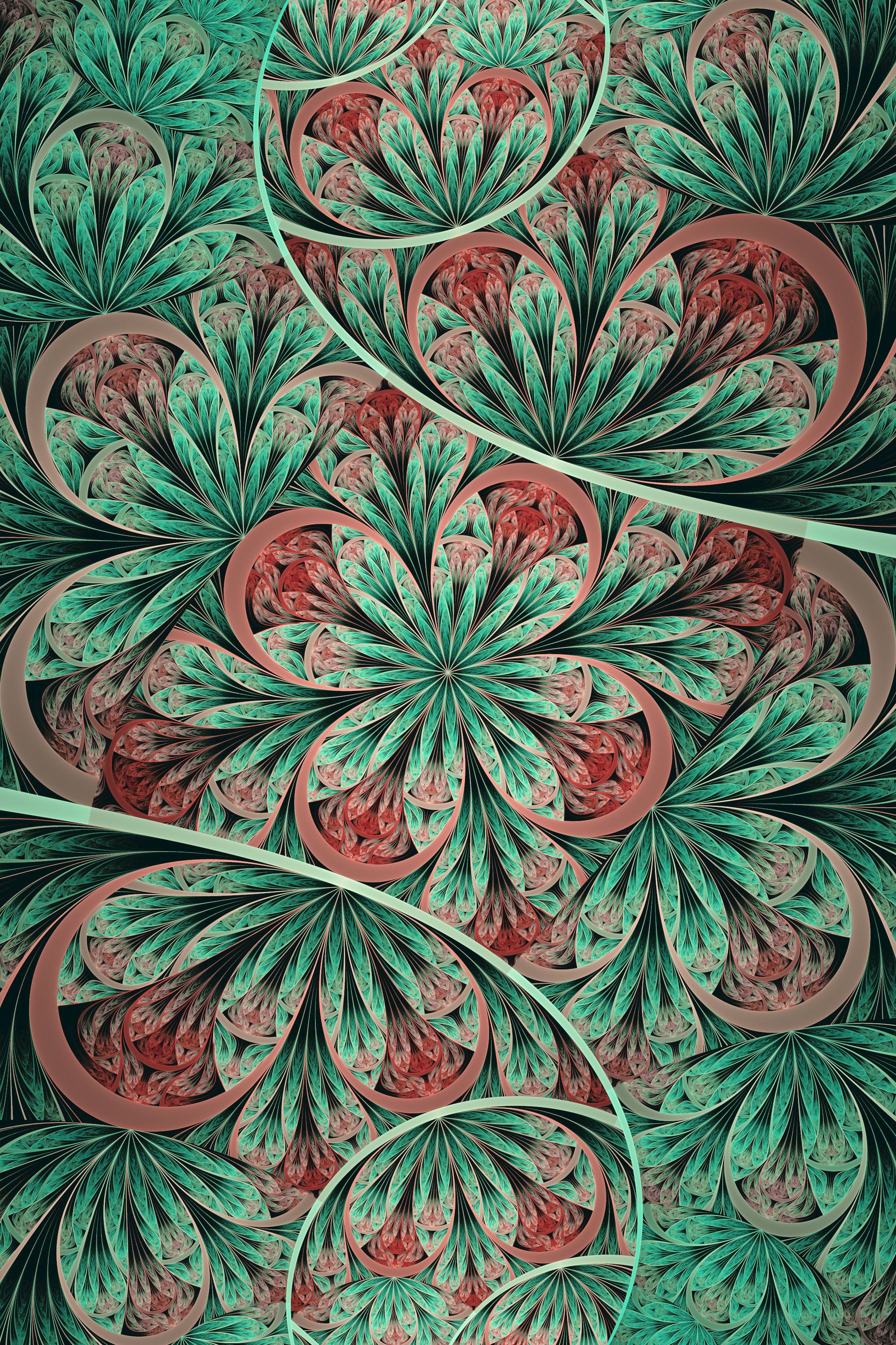 textures, fractal, flowers, patterns, texture, compound, weave Aesthetic wallpaper