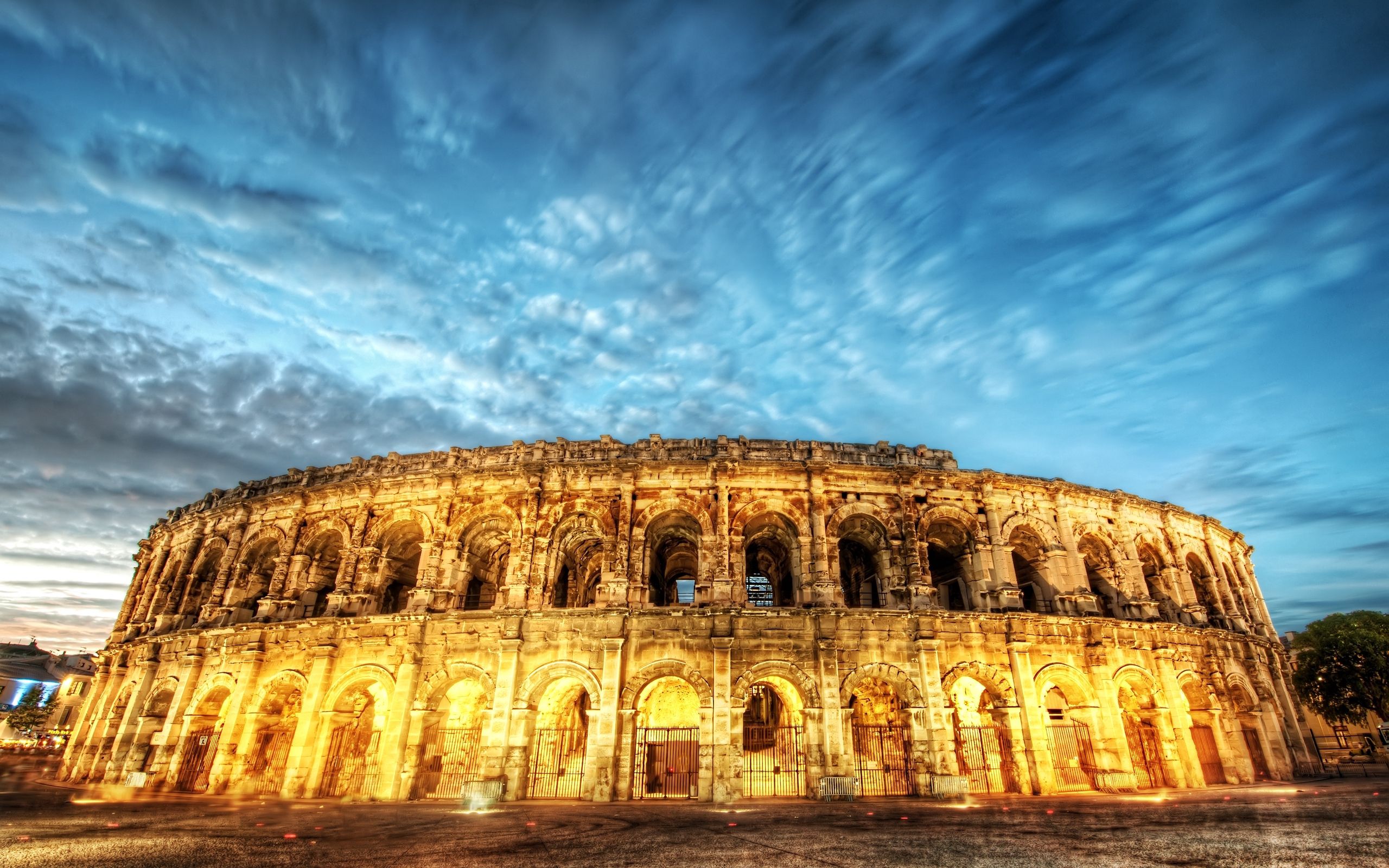 Laden Sie das Italien, Städte, Kolosseum, Scheinen, Licht, Abend, Hdr, Rom-Bild kostenlos auf Ihren PC-Desktop herunter