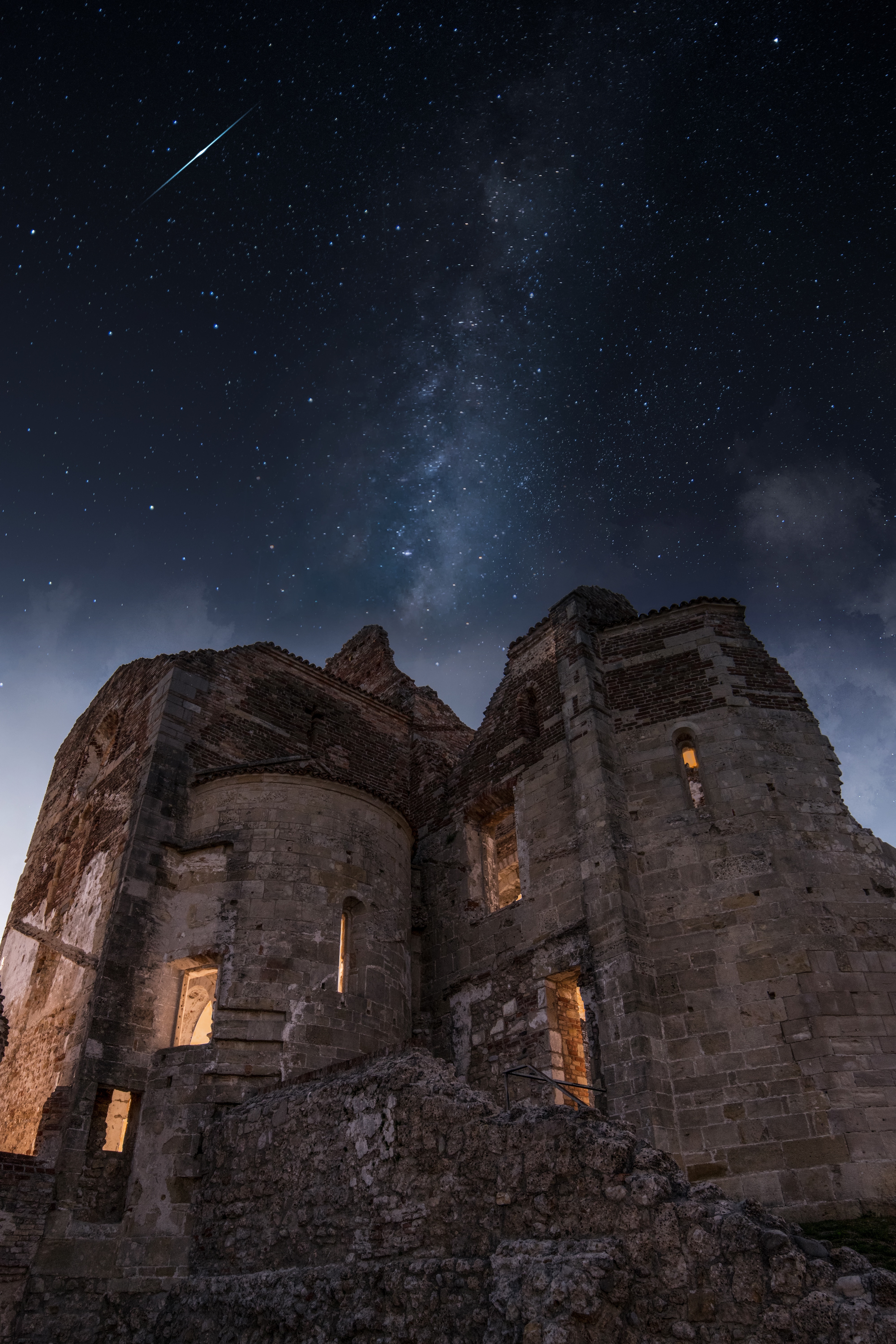 ruin, nature, architecture, italy, starry sky, ruins, veneto High Definition image