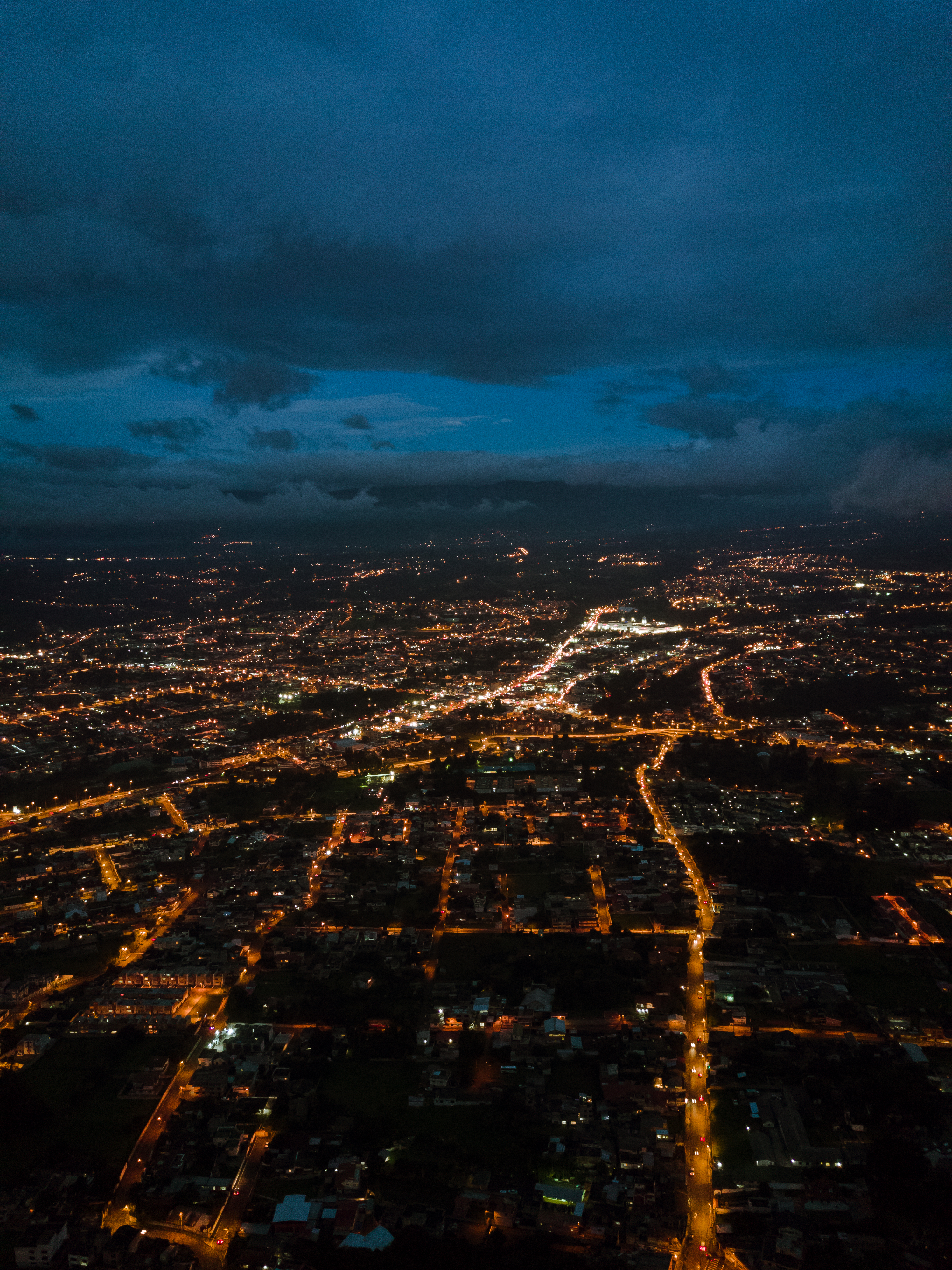 overview, cities, night, city, view from above, review, height, view