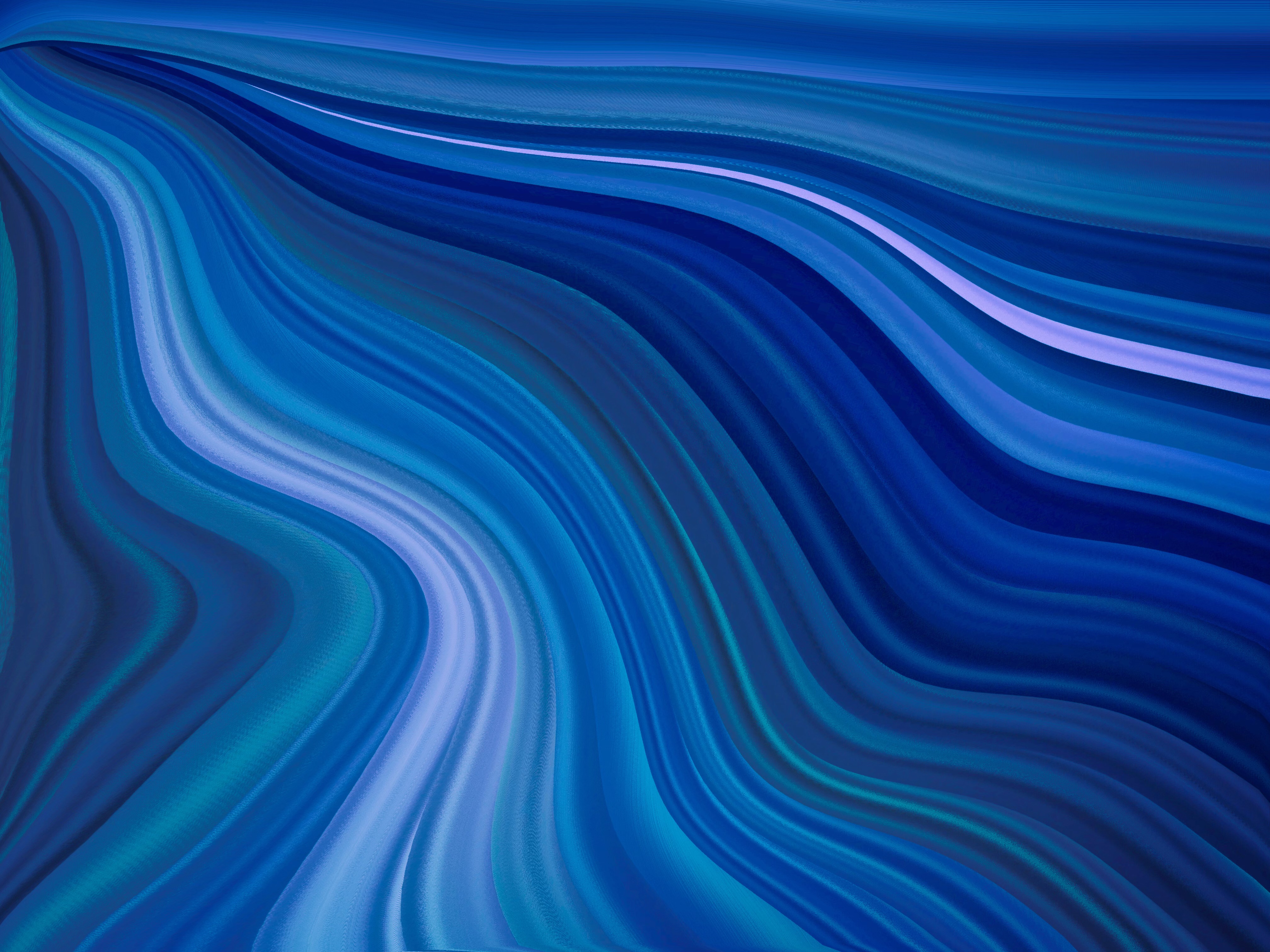 Free HD waves, abstract, blue, wavy