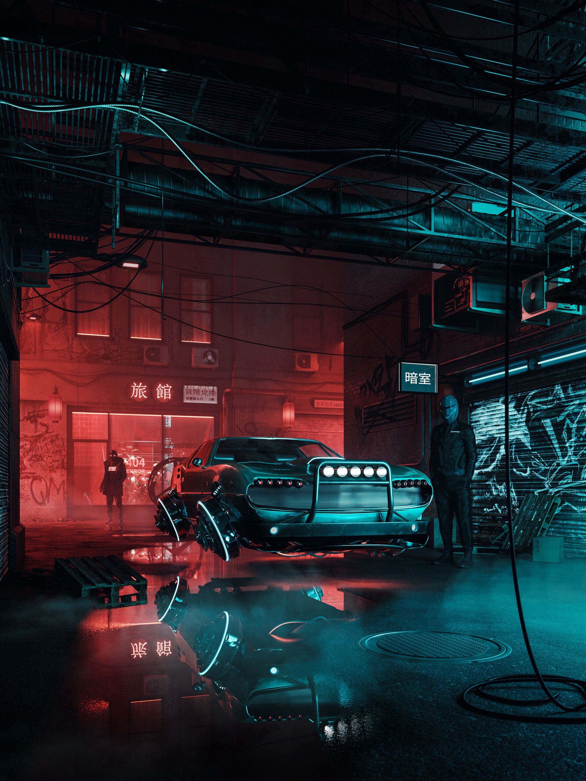 silhouettes, art, cyberpunk, future New Lock Screen Backgrounds