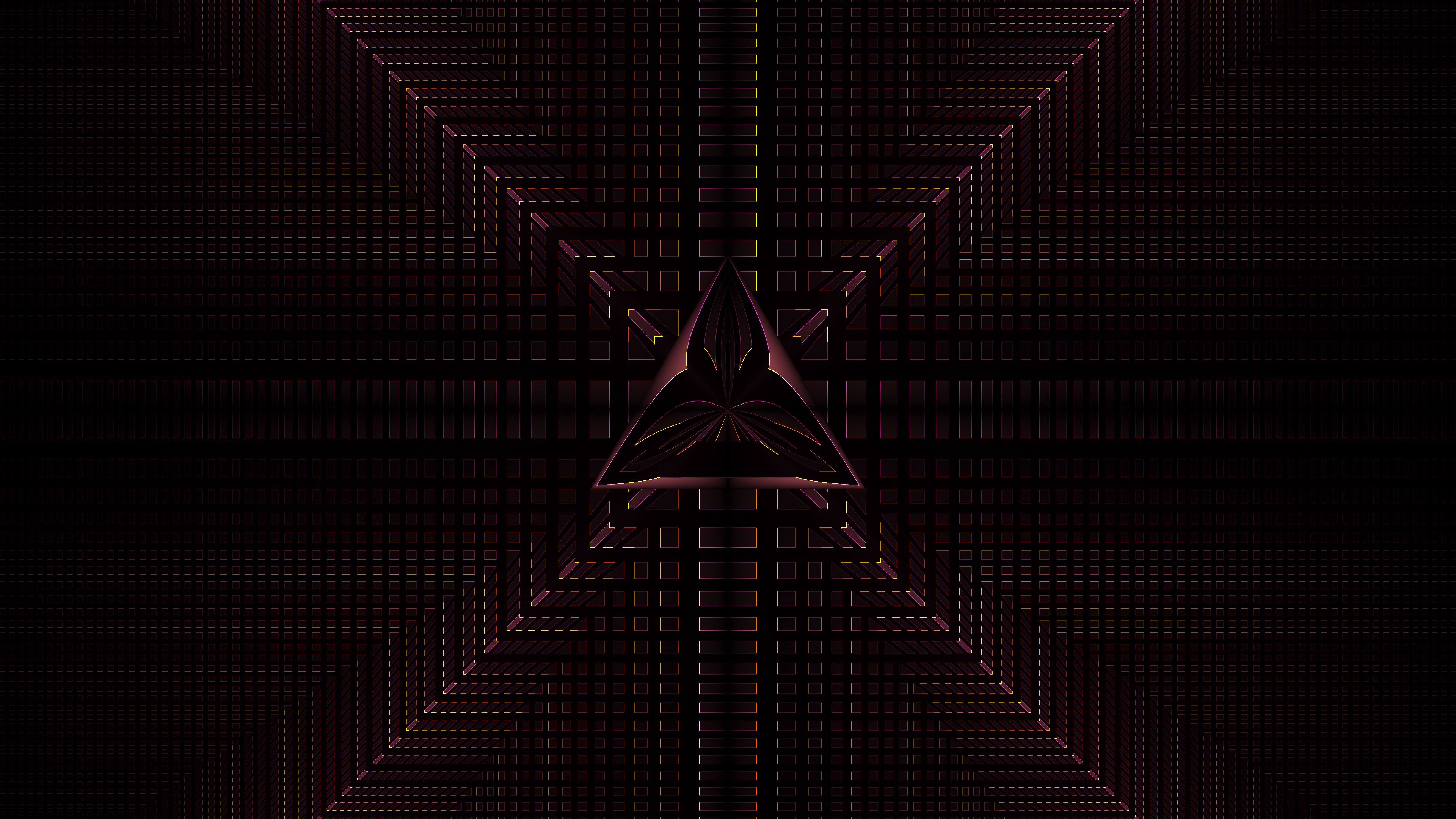 android triangle, abstract, lines, strokes