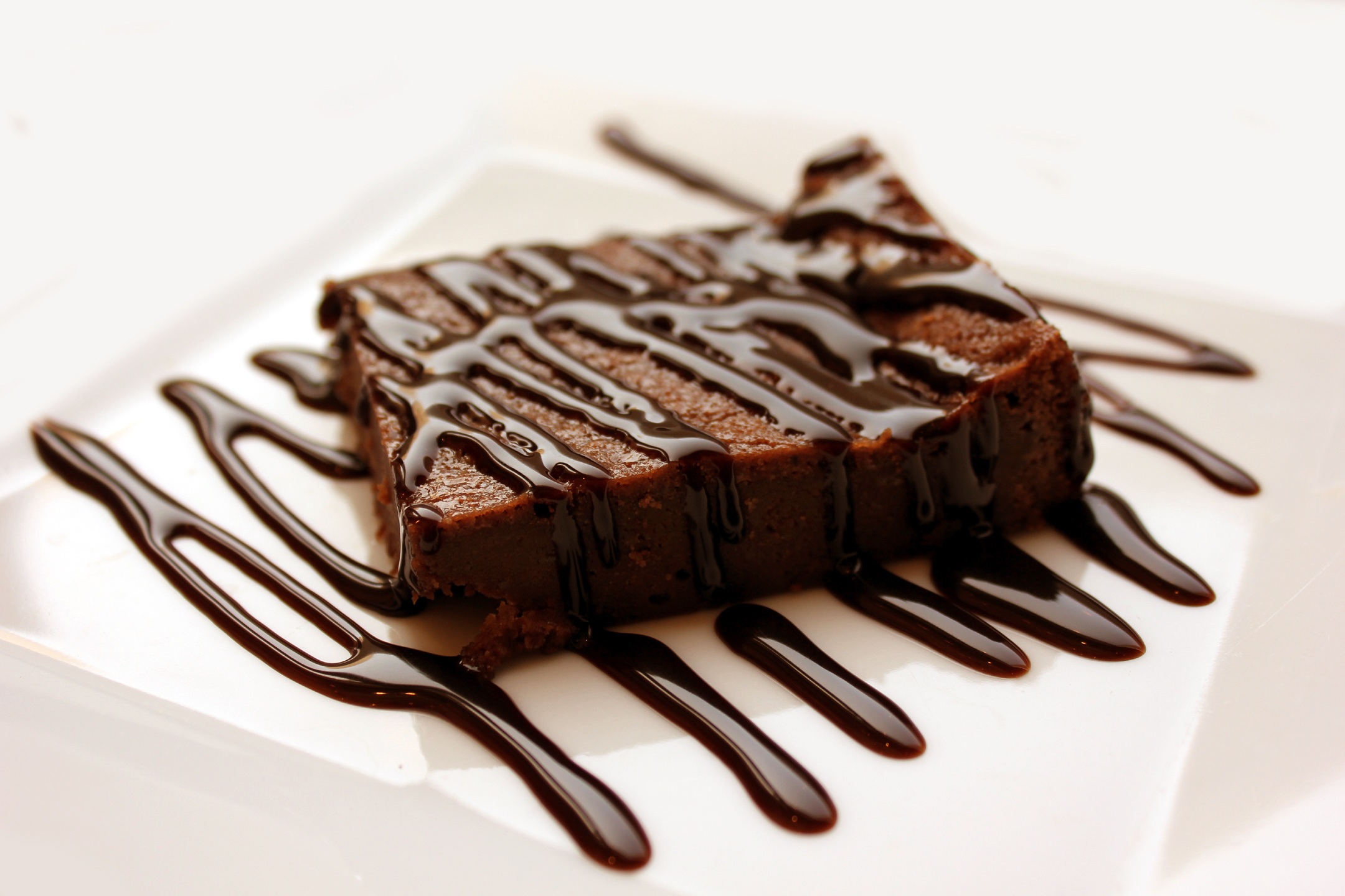 brownie, cream, chocolate, food HD Wallpaper for Phone