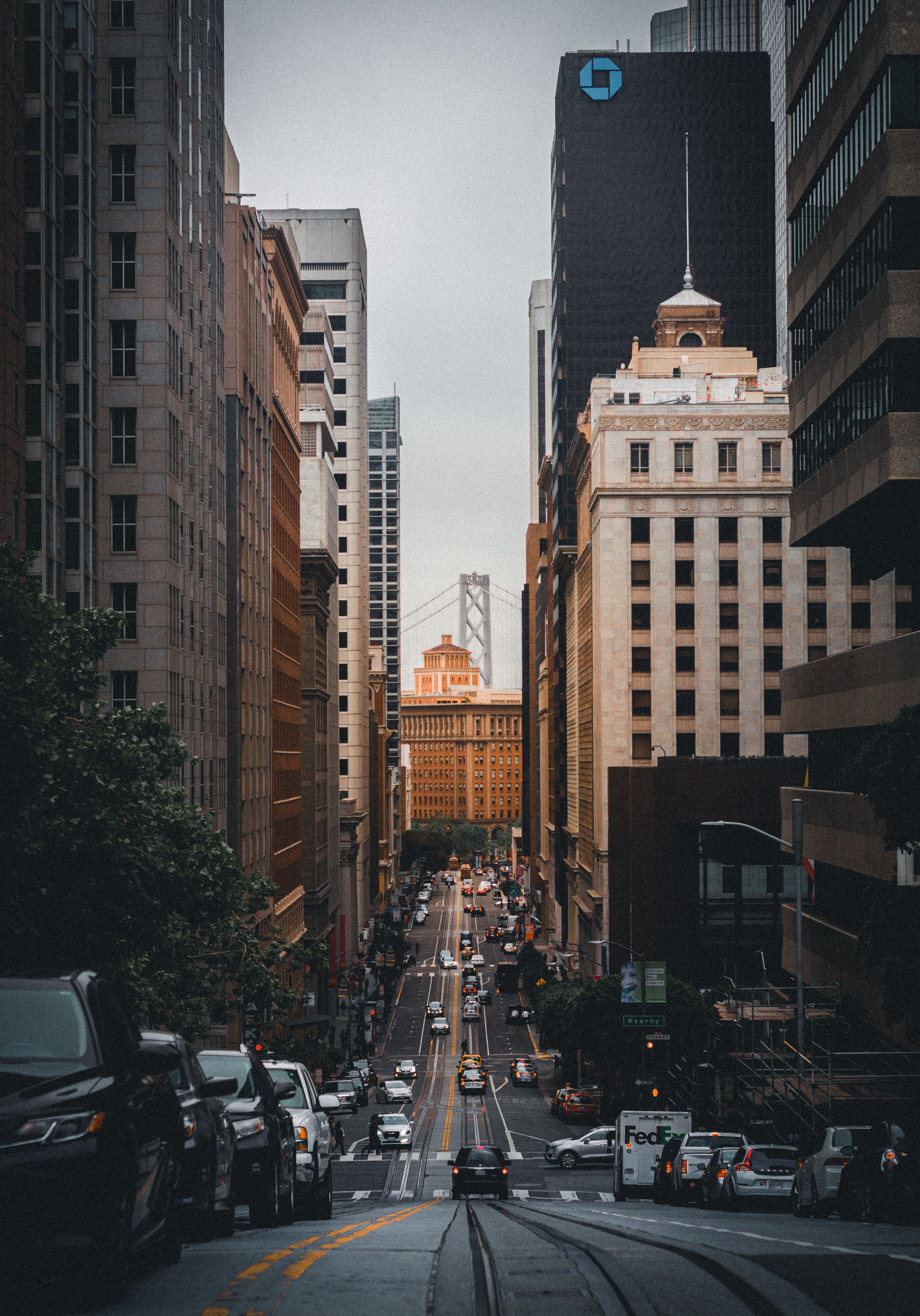 auto, cities, city, building, road, markup, skyscrapers Phone Background