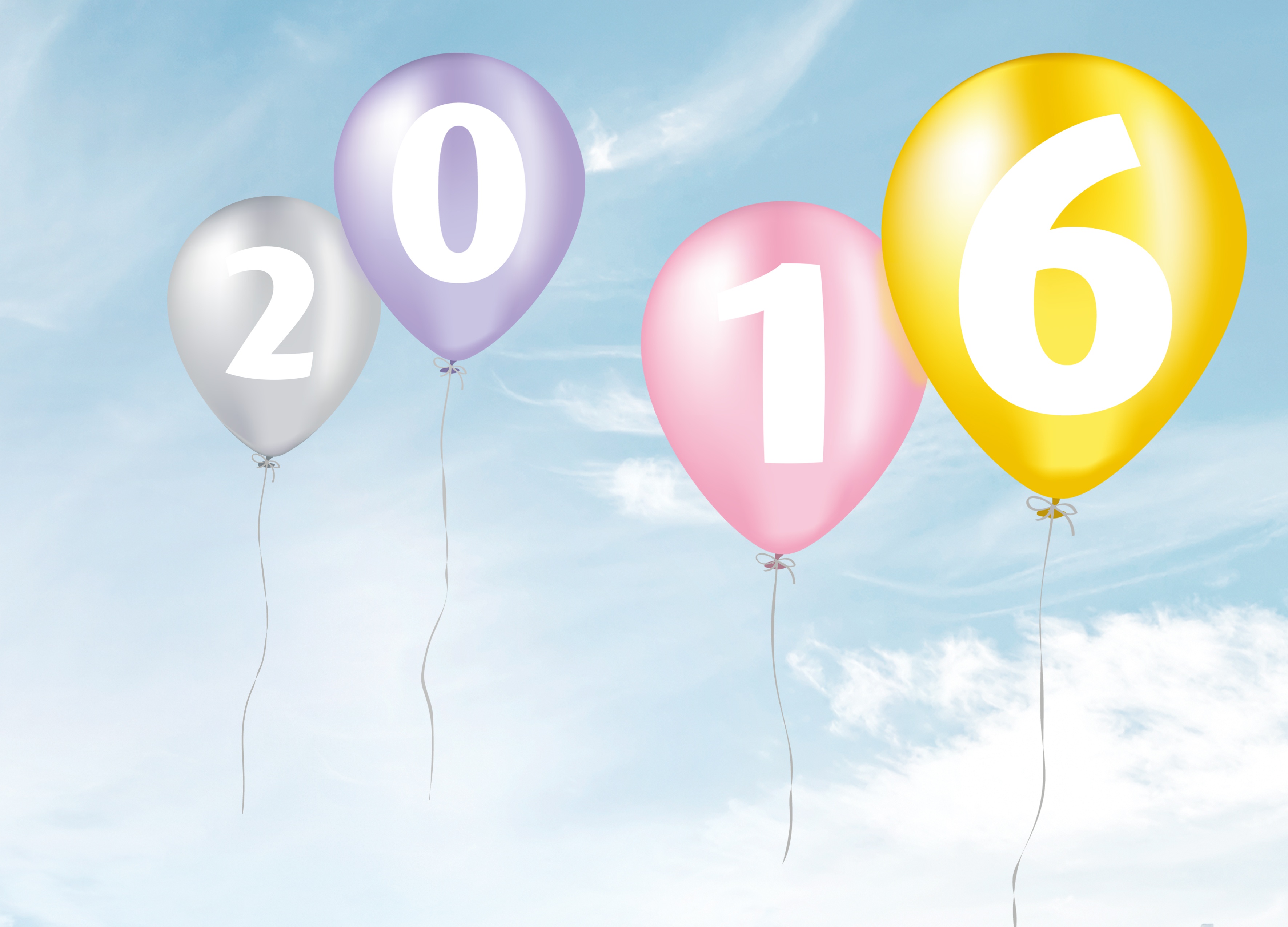 Year s day. New year Balloons. Hd2016.