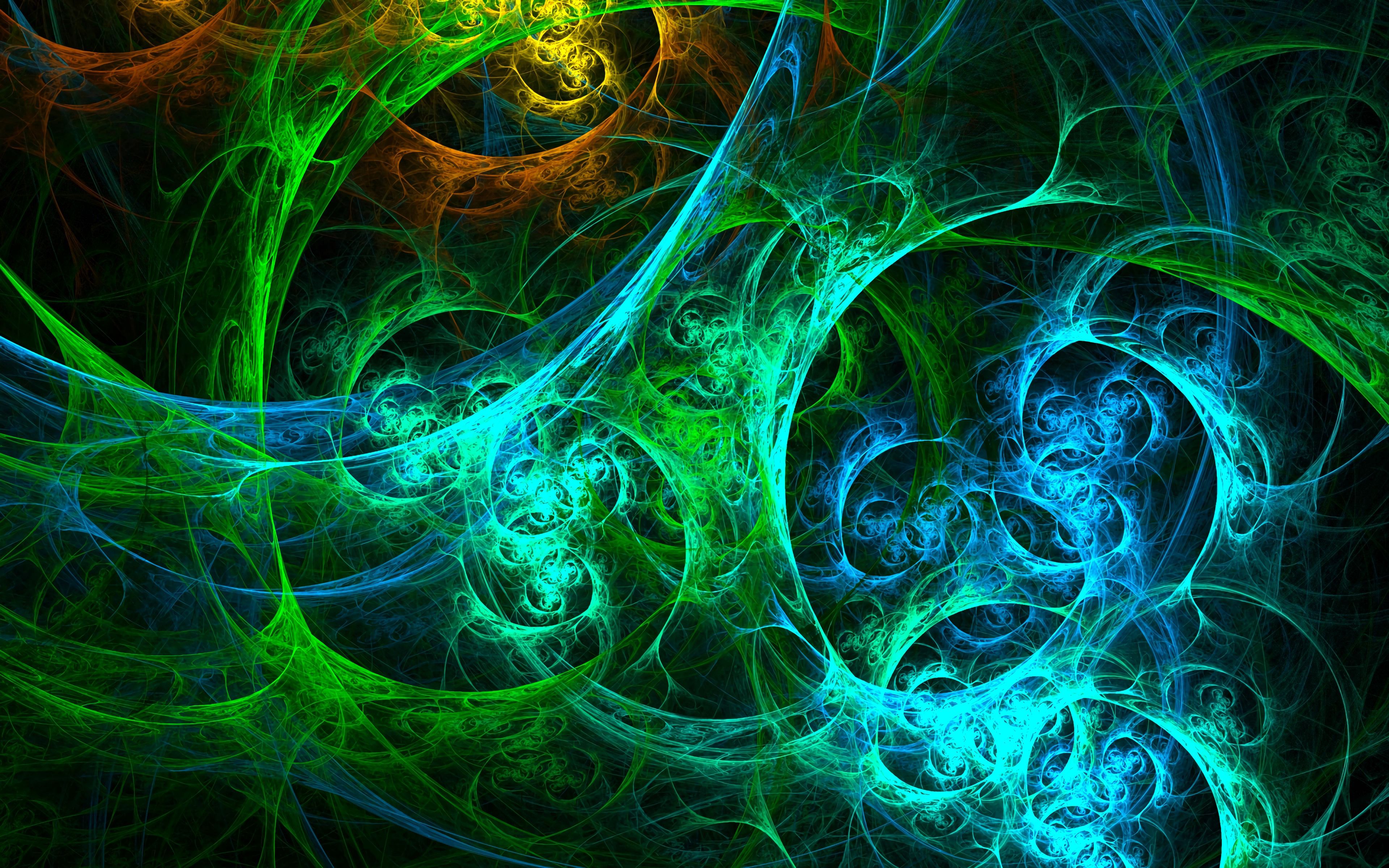 Mobile wallpaper confused, abstract, glow, multicolored, motley, fractal, intricate