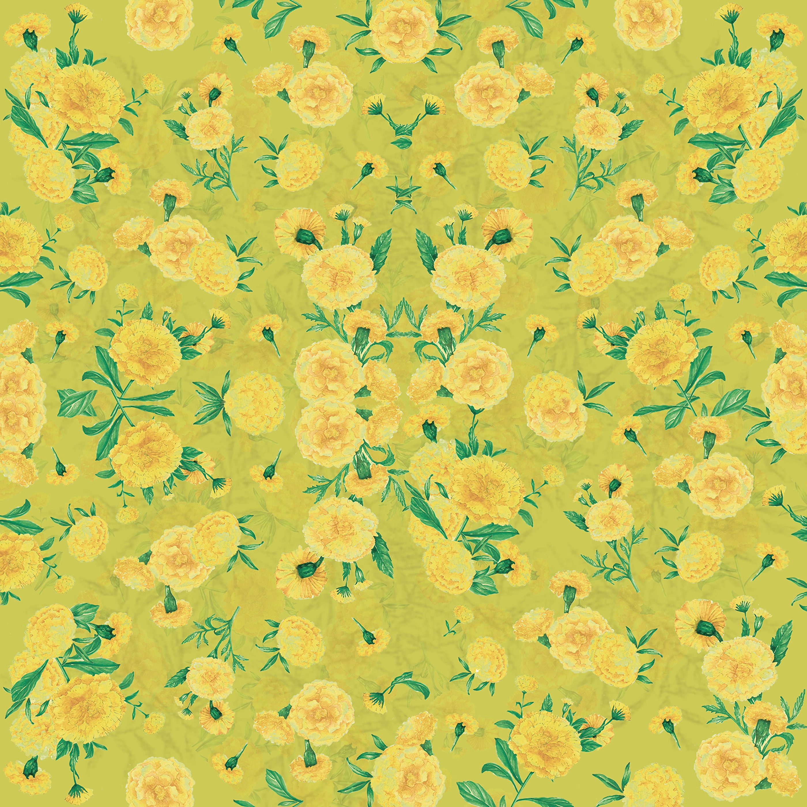 4K, FHD, UHD patterns, flowers, texture, yellow