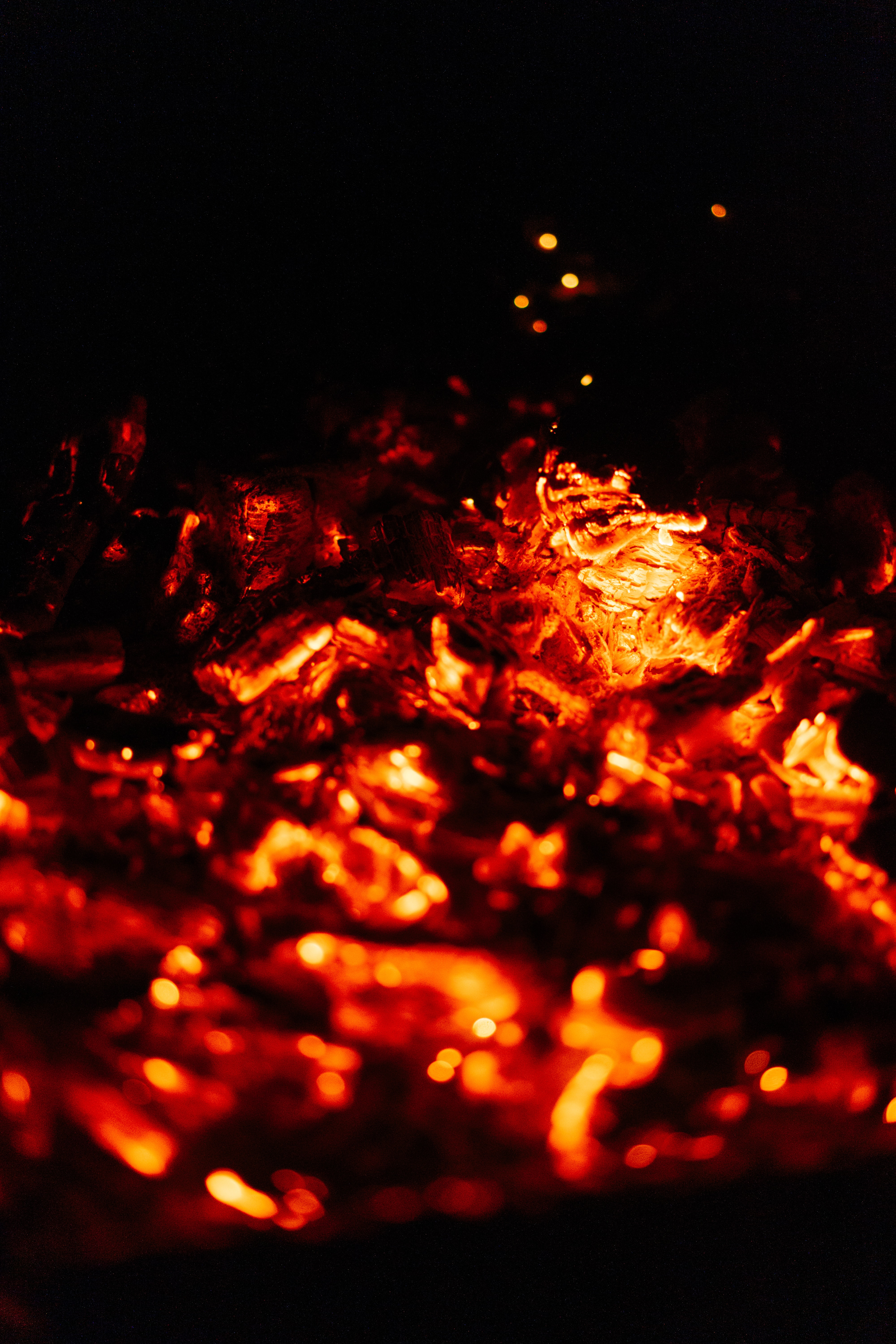 Download mobile wallpaper Dark, Bonfire, Coals for free.