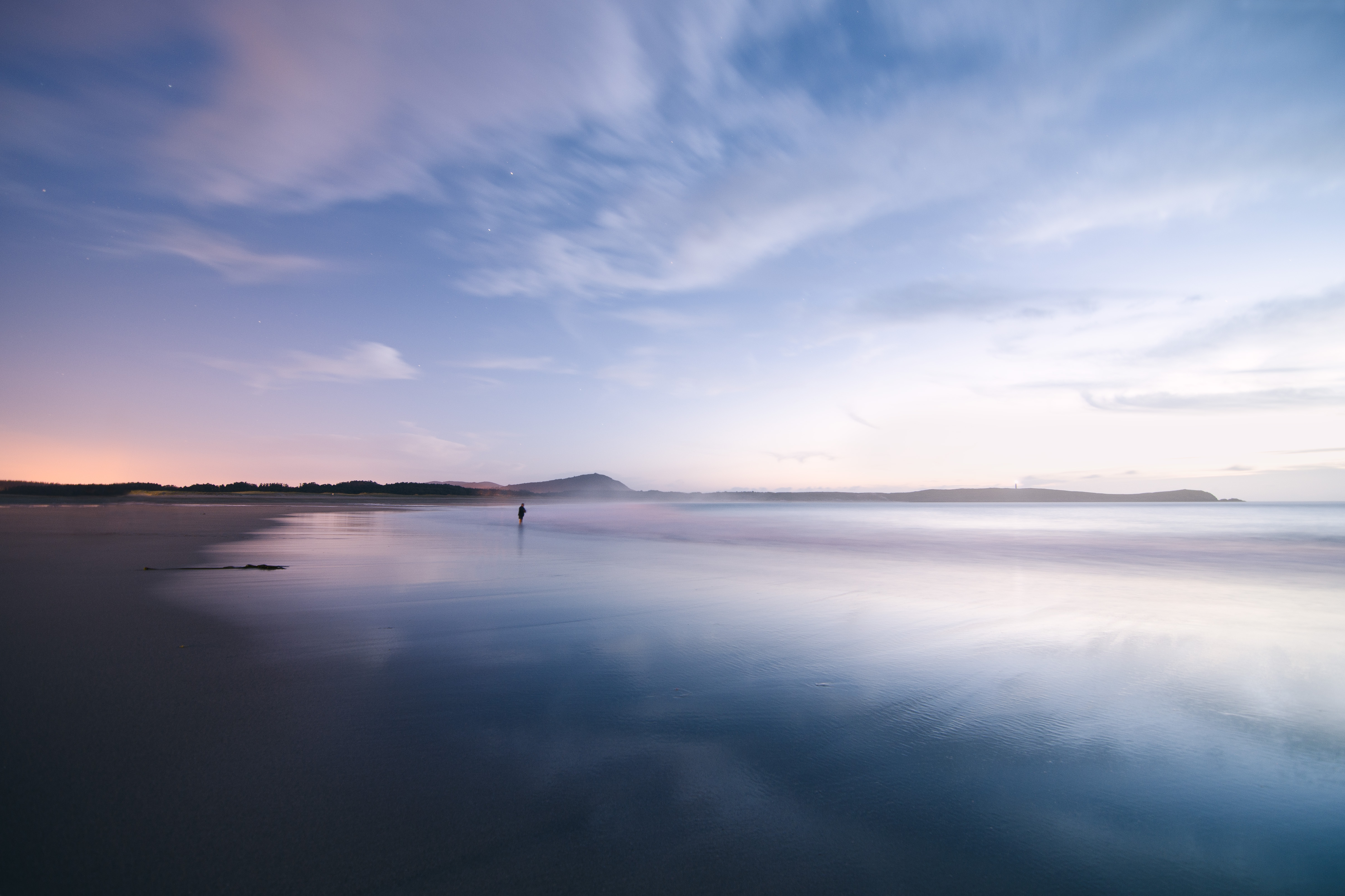 ocean, nature, sunset, horizon, coast, loneliness HD wallpaper